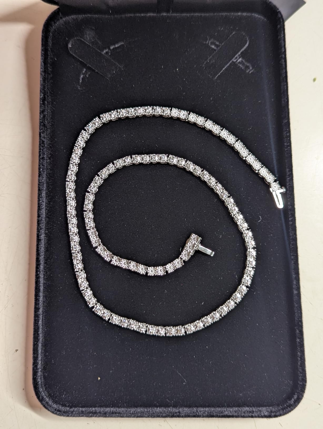 Belacqua 2 Carat Round Lab Grown Diamond Tennis Necklaces customer photo 2