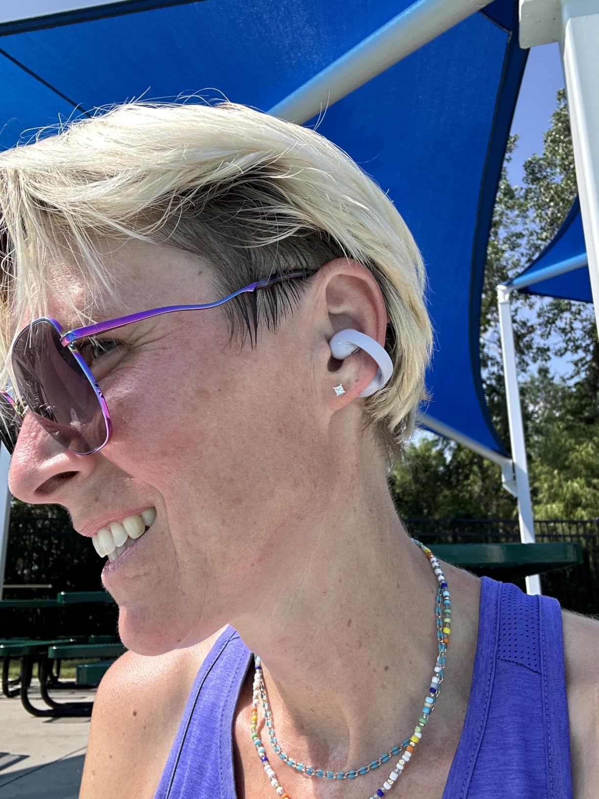 Soundcore C50i by Anker Open Ear Earbuds, Clip On Earbuds, Clip Headphones | Ultra-Comfort for Running Workout, 12mm Drivers for Powerful Bass, 28H Playtime, Secure Fit, Hi-Res, IP55, Bluetooth 6.0 customer photo 2