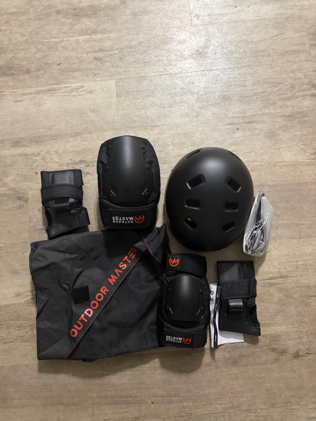 OutdoorMaster Skate Protective Gear Set for Adult & Youth, Skateboard Helmet Knee and Elbow Pads with Wrist Guards for Scooter, Inline Roller Skating, Skateboarding customer photo 2