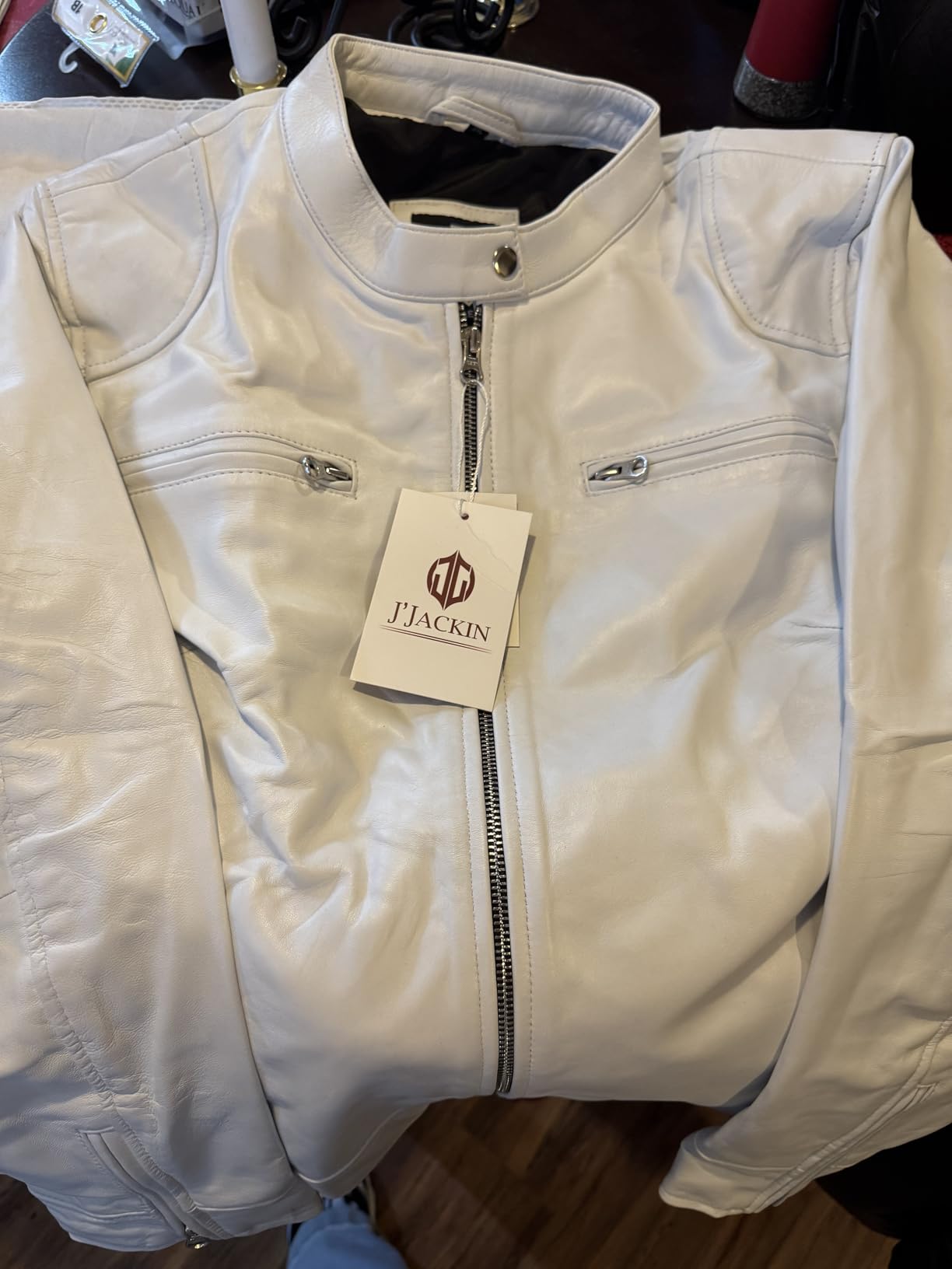 Premium Real Lambskin Leather Jacket Women - Cafe Racer Style Genuine Leather Motorcycle Jackets Womens customer photo 2