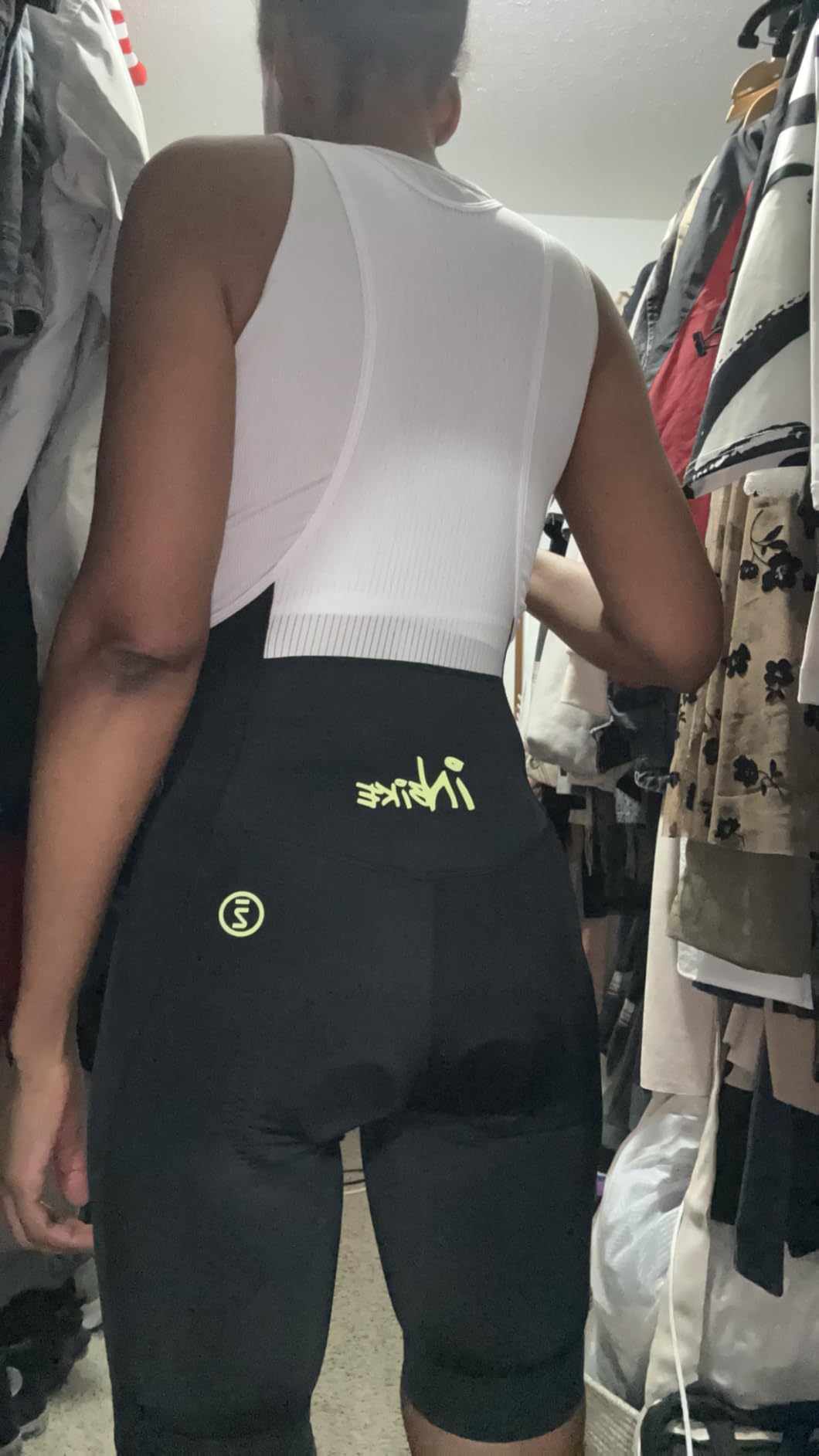 INBIKE Women's Cycling Bib Shorts 4D High Density Sponge Padded Breathable & Reflective Bike Tights with Pockets customer photo 2