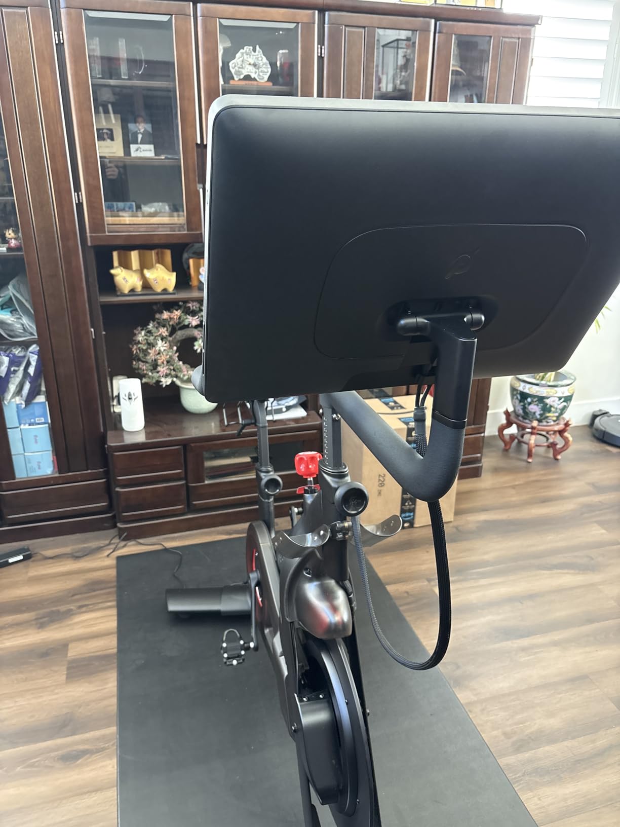 Peloton Exercise Bike, Indoor Stationery Cross Training Bike for Home with HD Swivel Screen, Space-Friendly Exercise Equipment for Home Workouts, Cardio Fitness, Yoga & Strength Routines customer photo 1