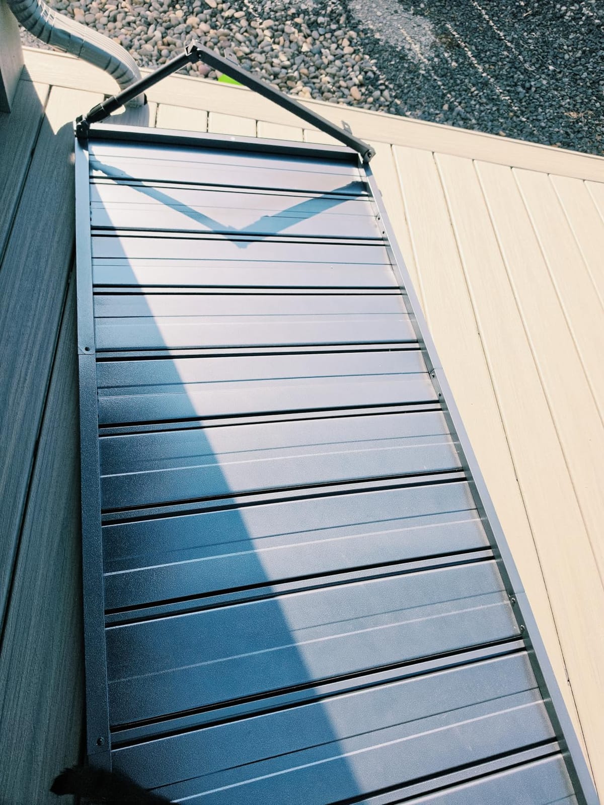 81x32 Inch Metal Awning for Door Entrance, Heavy-Duty Window Awning with Adjustable Angle, Weather-Resistant Outdoor Porch Awning, Door Awning for Front Doors, Windows, Porches, Balconies, Black customer photo 1
