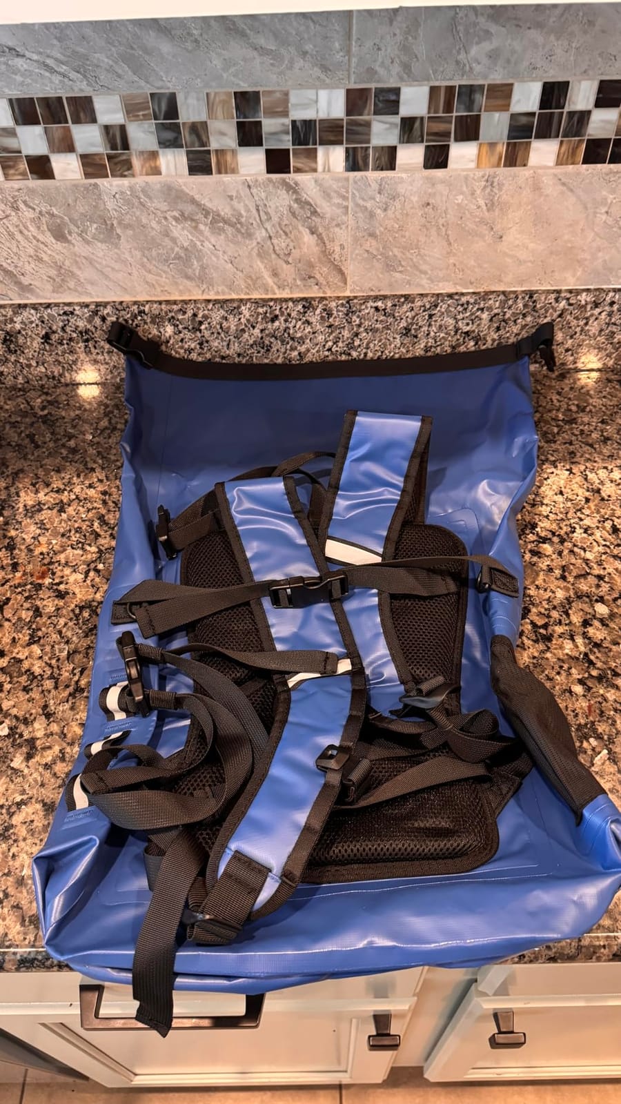 MARCHWAY Roll Top Waterproof Backpack, Floating Dry Bag 20L/30L/45L with Ergonomic Rectangular Base, Cushioned Back, Hip Strap for Hiking Camping Kayaking Travel (Black, 20L) customer photo 2
