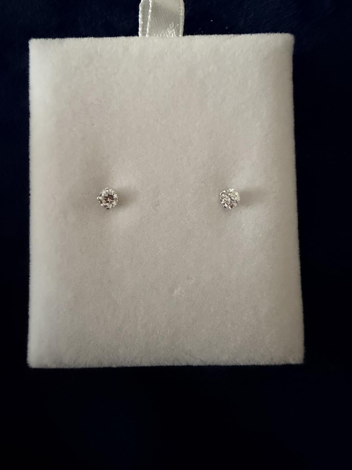 Belacqua Lab Grown Diamond Stud Earrings in 14K White Gold | Round Cut, 1/4 to 4 Carat, F-Color, VS-Clarity, 4 Prong Setting, Push Back, Jewelry for Women, Gift Box Included customer photo 1