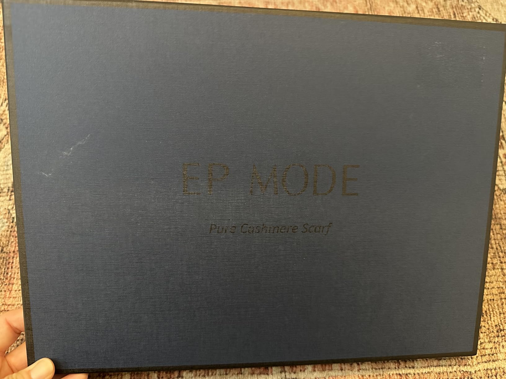 EP Mode Men's 100% Cashmere Scarf for Winter, Nature's Pure Warmth | Ultra-Soft & Lightweight, Classic Plaid Design, Gift-Ready Packaging customer photo 1