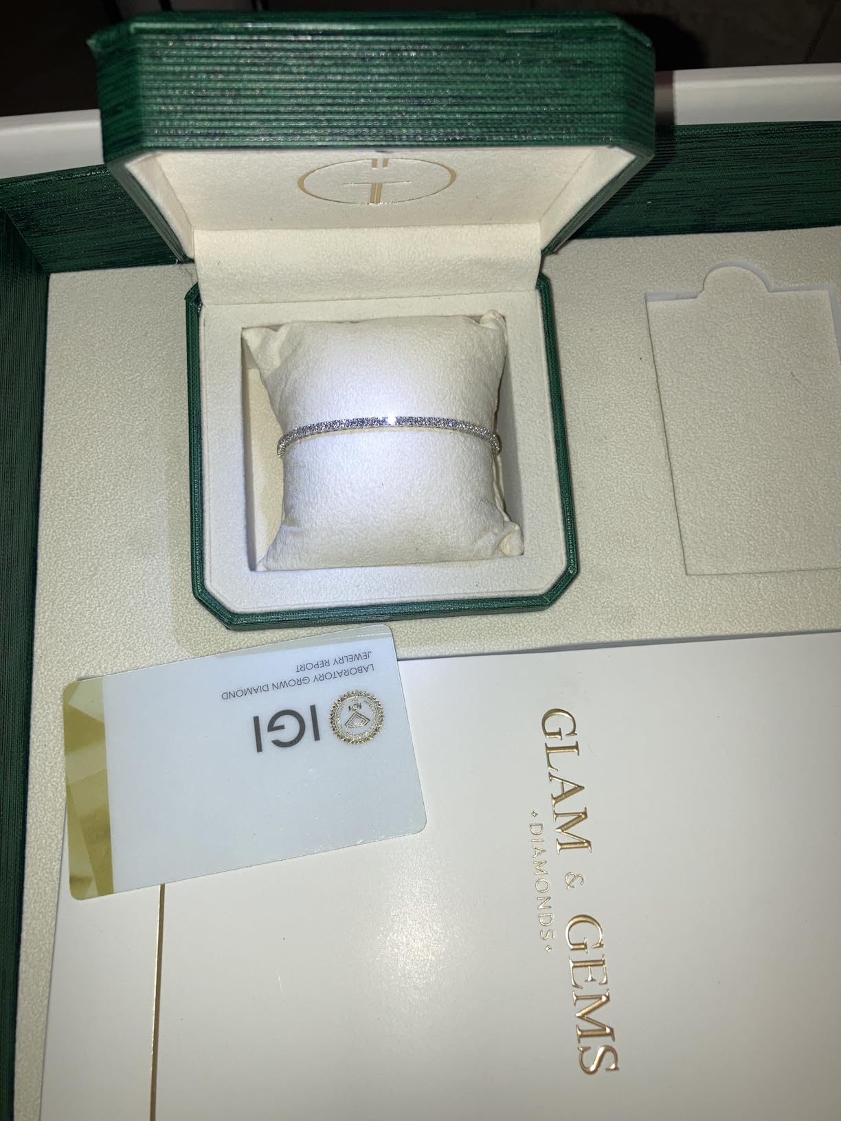 14K White Gold Tennis Bracelet With 3.00-5.00 TCW Lab Grown Diamond, 6.5