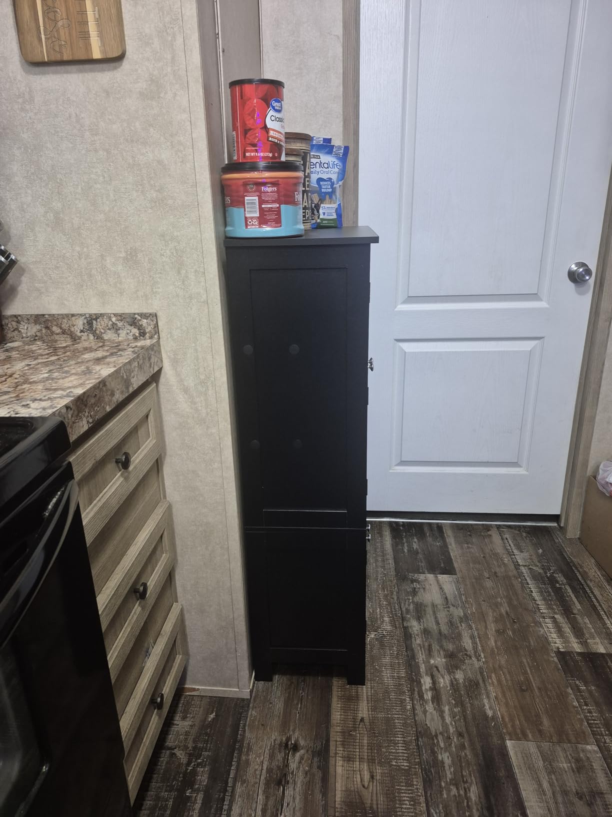 43'H Pantry Cabinet with 4 Doors, Kitchen Cabinet with 6 Door Shelves, Storage Cabinet-Kitchen Pantry for Living Room, Dining Room, Bathroom, White customer photo 1