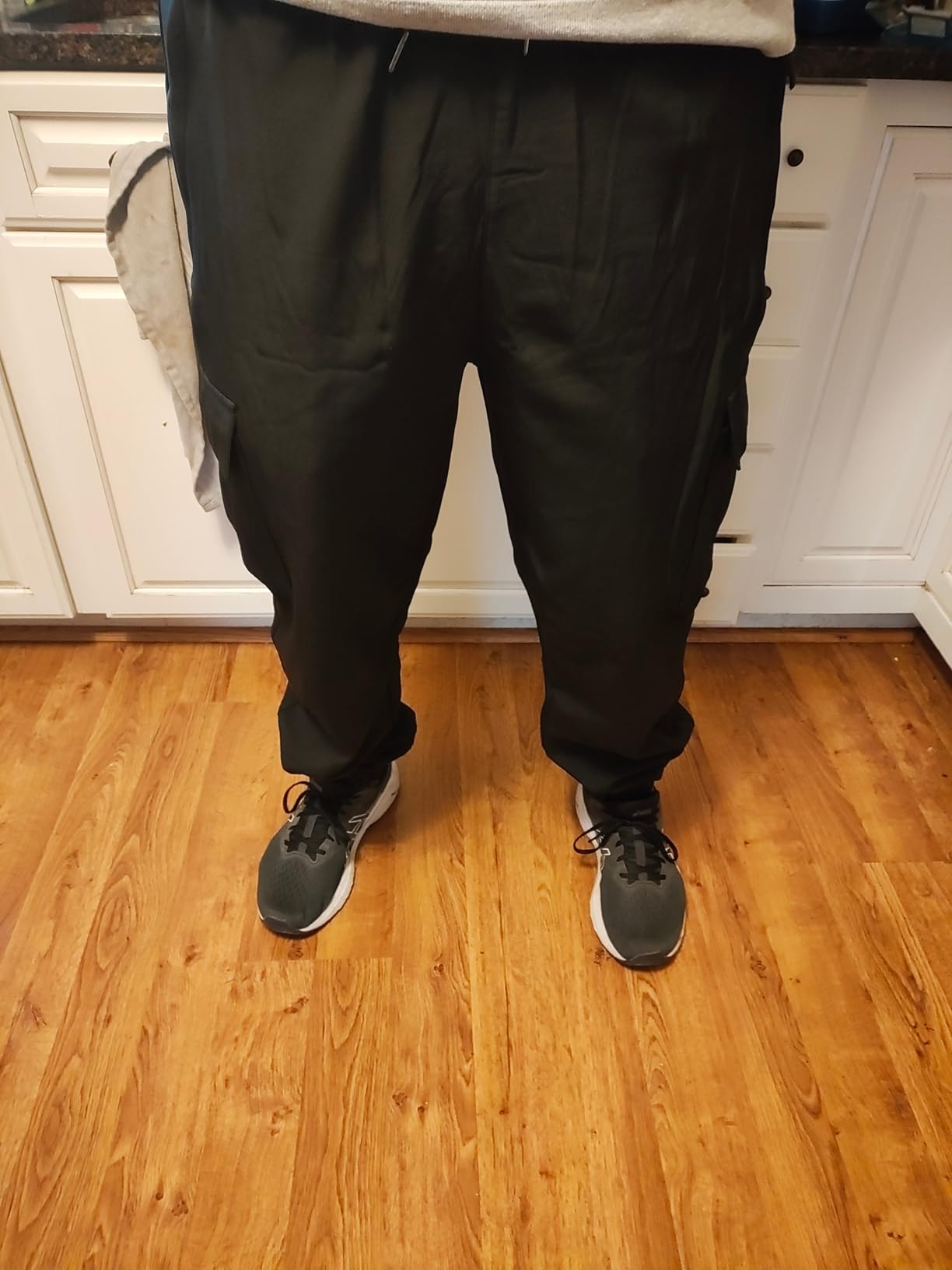Men's Fleece Lined Warm Snow Pants Winter Cargo Hiking Joggers Outdoor Travel Sweatpants customer photo 1