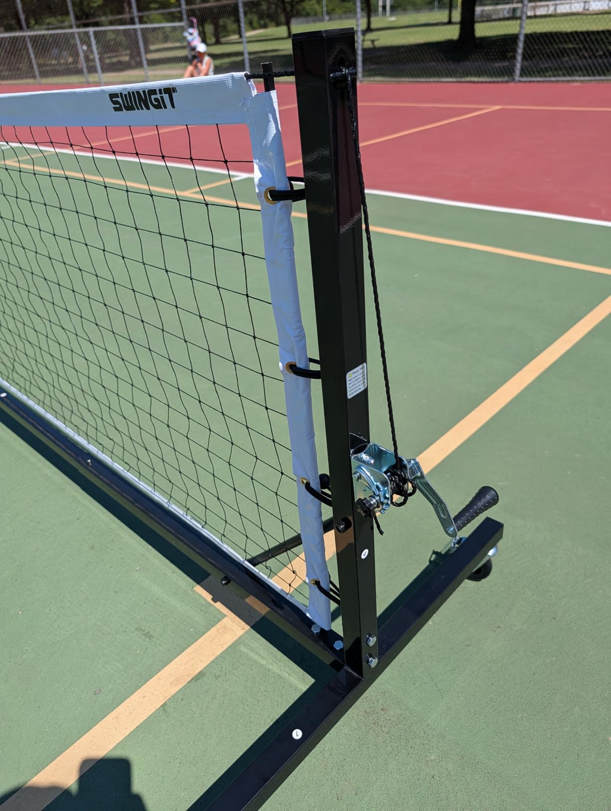 SwingIt Pro Pickleball Net with Wheels - 22ft Tournament IFP customer photo 2