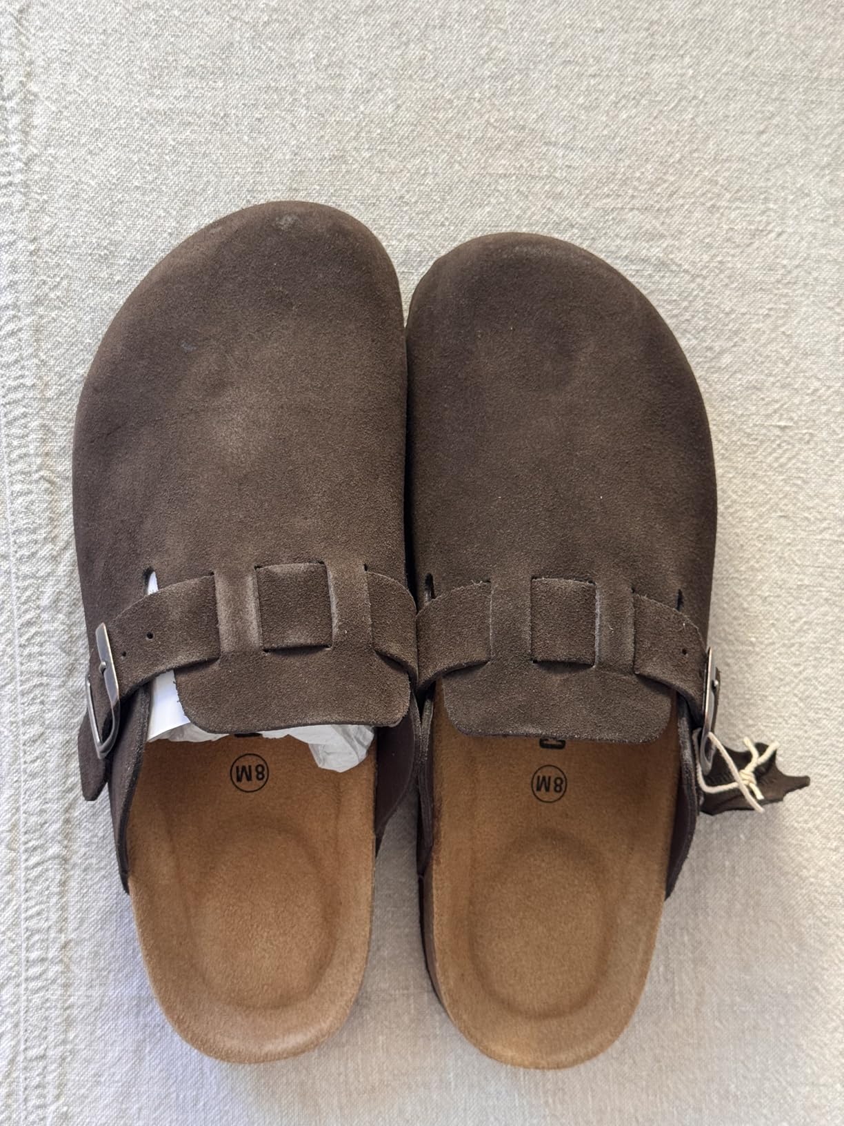 CUSHIONAIRE Hana - Genuine Leather Suede Classic Clog Womens Shoes - Slip On Mule Comfortable Shoes for Women customer photo 2