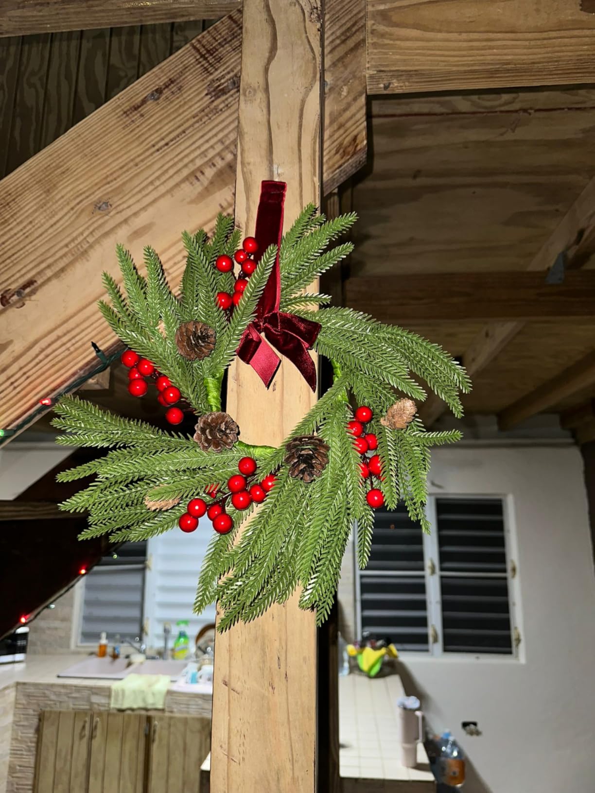 4 Pcs Mini Christmas Wreath 15