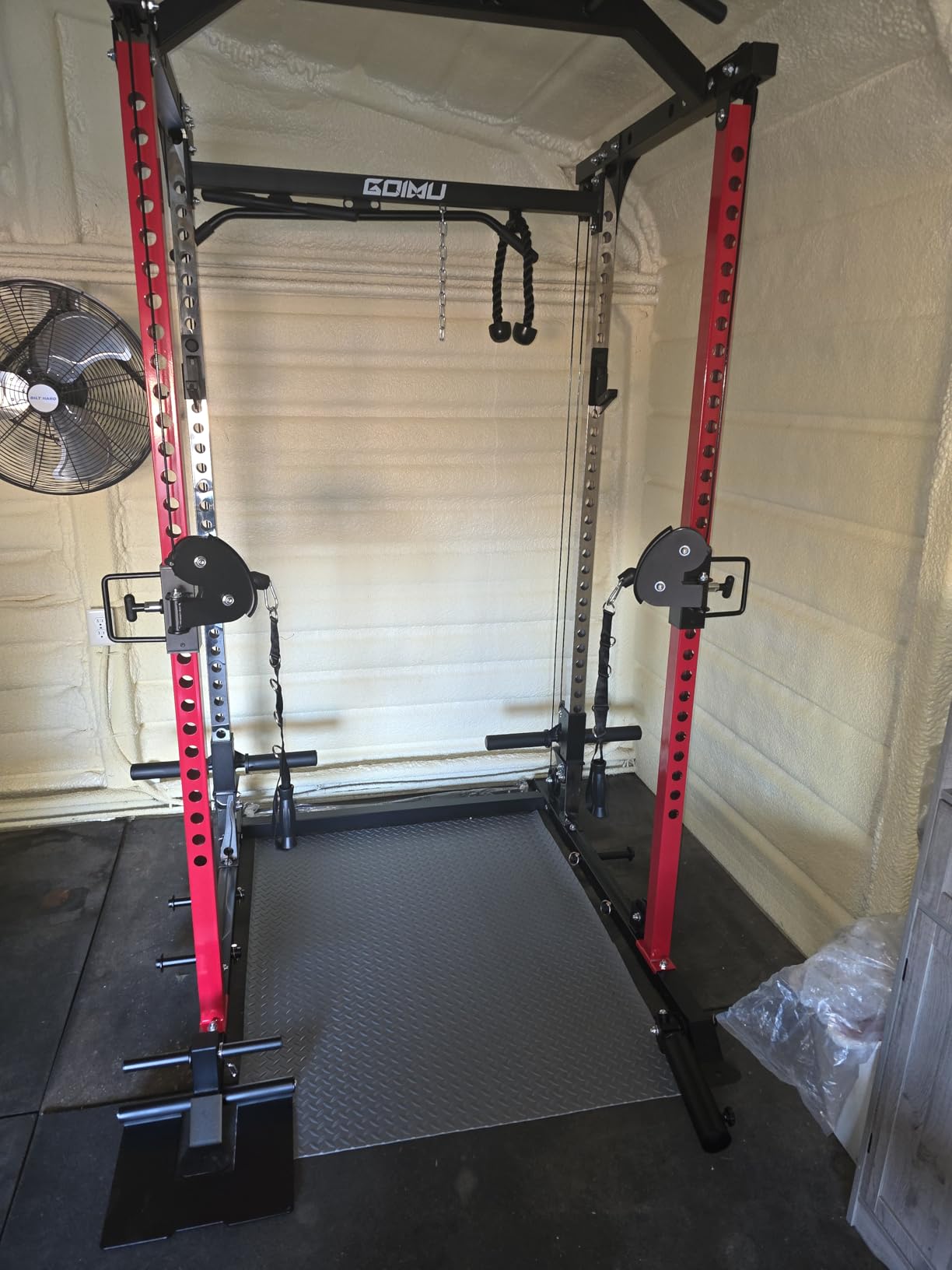 DP01 Power Cage, 2000LBS Squat Rack with Cable Crossover and Dual Independent Pulley System customer photo 2