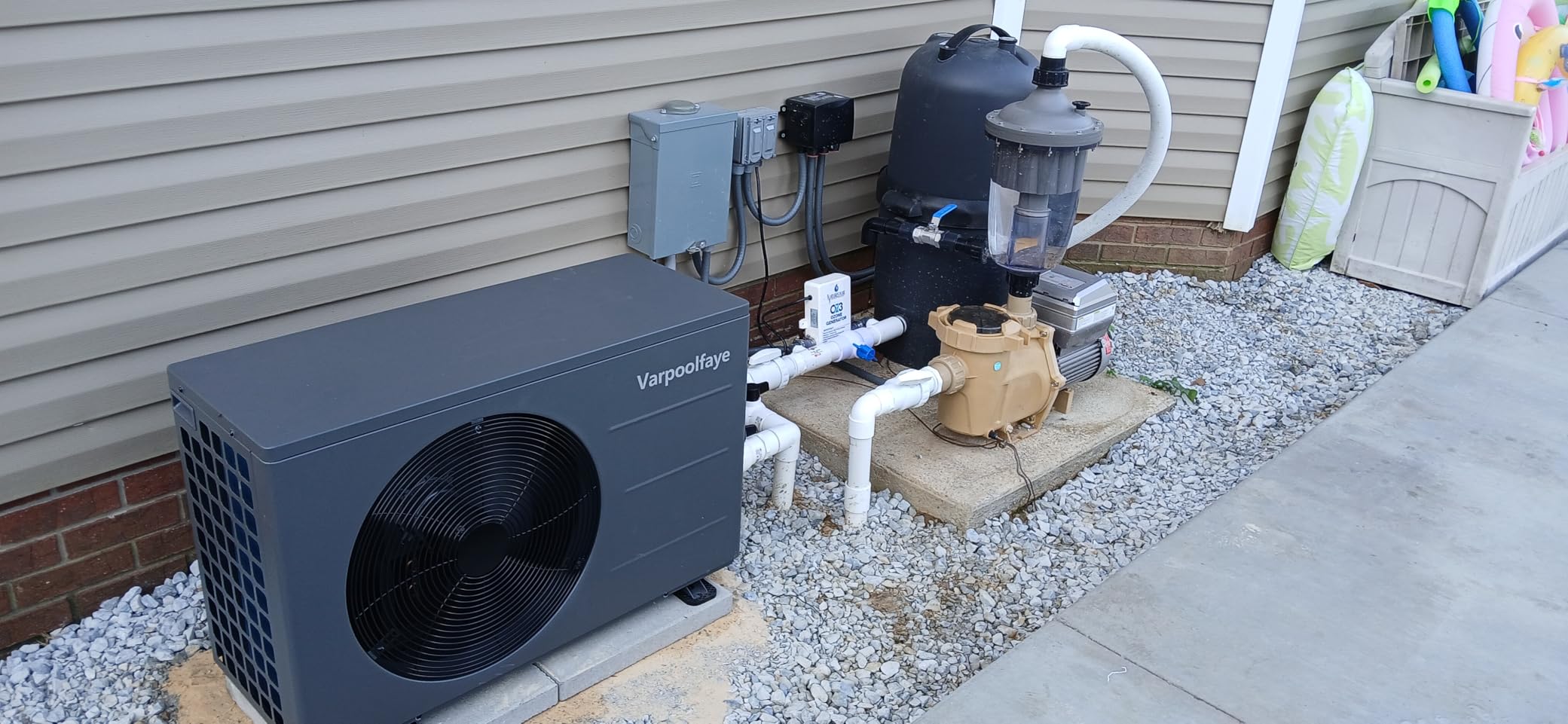 120,000 Btu Inverter Pool Heat Pump for Inground Pools 220V | 33000 Gallon Electric Pool Heater For Above Ground and Inground Pool With High COP 12.3 Energy Save 45% WiFi App Control customer photo 1