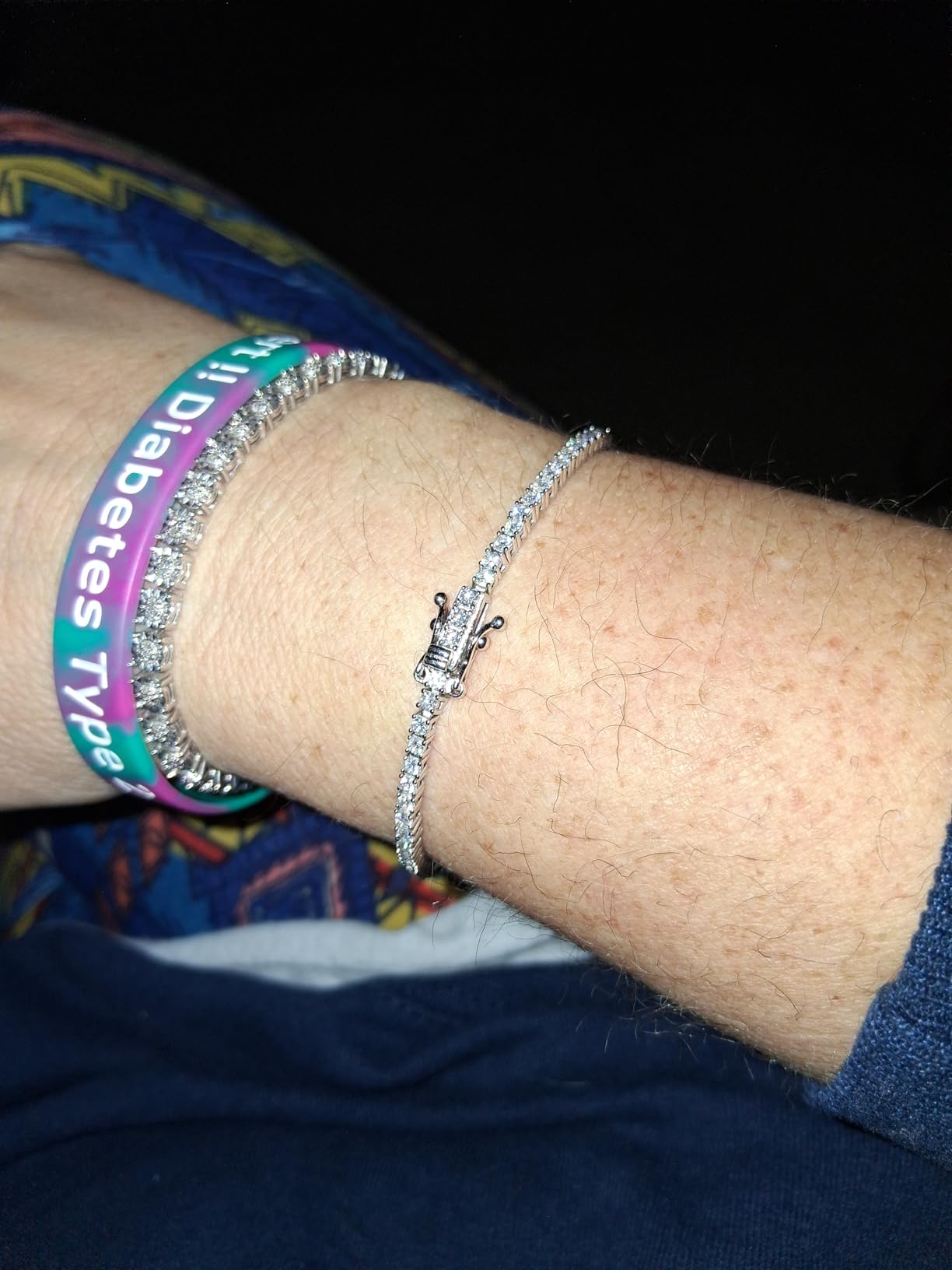 KRKC&CO Lab-Grown Moissanite Tennis Bracelet Women, 2.2-13.8 ct.tw, VVS1 customer photo 2