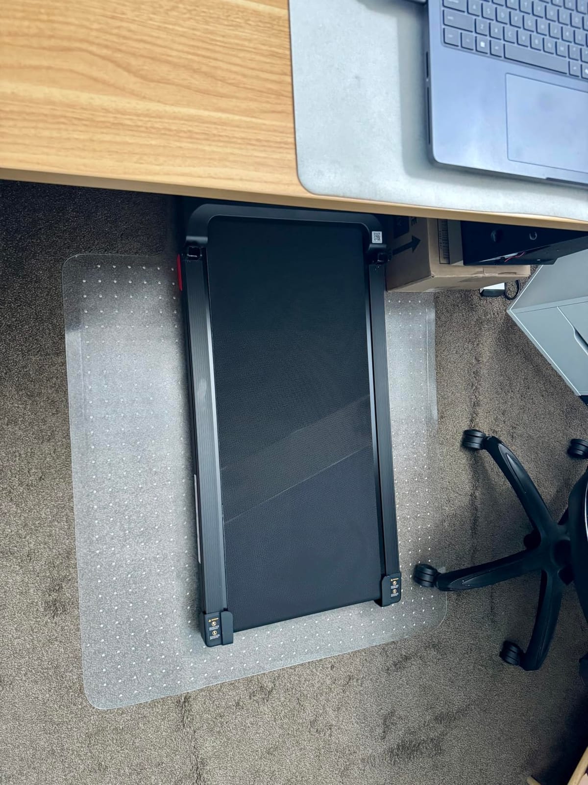 Walking Pad Treadmill for Home - Folding Treadmills with Handle Bar Portable Compact Fold up Indoor Foldable Handles Electric Walk Pads Small Spaces Mini Running Quiet Under Bed Office customer photo 2