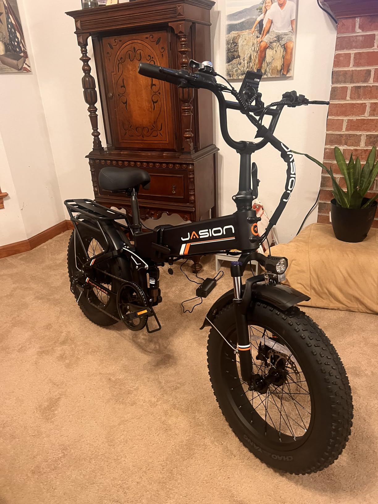 Jasion X Hunter PRO/ST Electric Bike for Adults, 1800/1400W Peak 20'' Fat Tire Foldable E Bikes, Folding Ebike Up to 80/70 Miles Range 30 MPH, 720/624WH Removable Battery, Certified by UL2849 customer photo 2