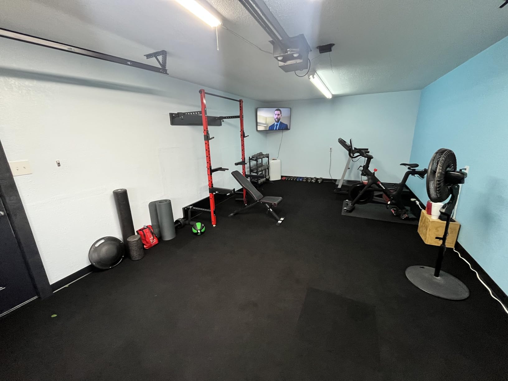 JELENS FS01 Folding Squat Rack, Wall Mounted Power Rack for Home Gym, Space Saving Multi-Functional Power Cage customer photo 2