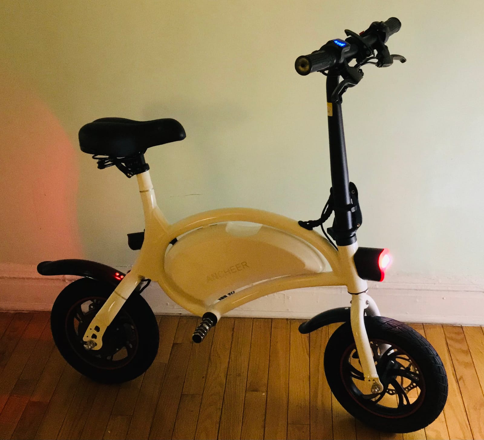 ANCHEER Folding Electric Bike for Adults, 374Wh Ebike, 20MPH Electric Bikes, 14