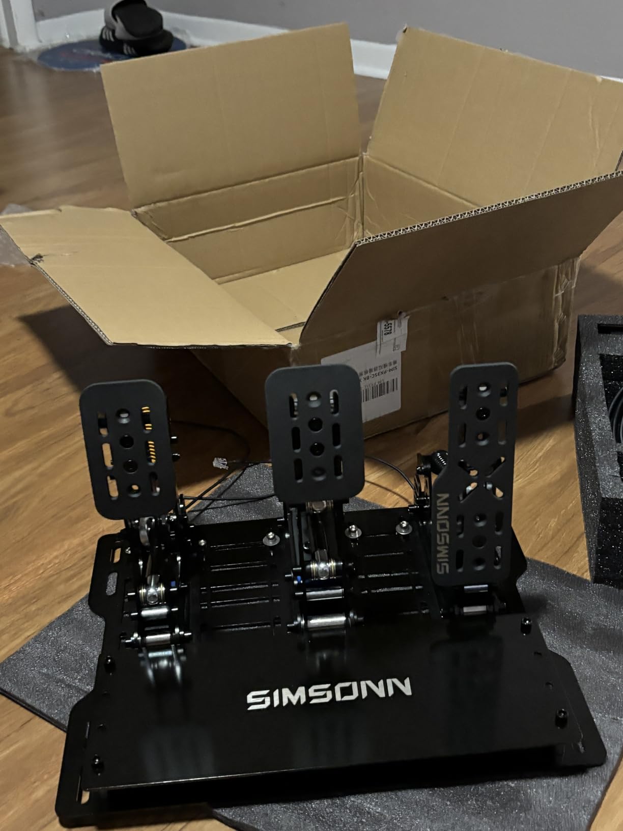 SIMSONN Plus X Racing Simulator Hydraulic Pedals Sim Racing Pedals Support Haptic Reactor (Plus X Black P3-H3) customer photo 1