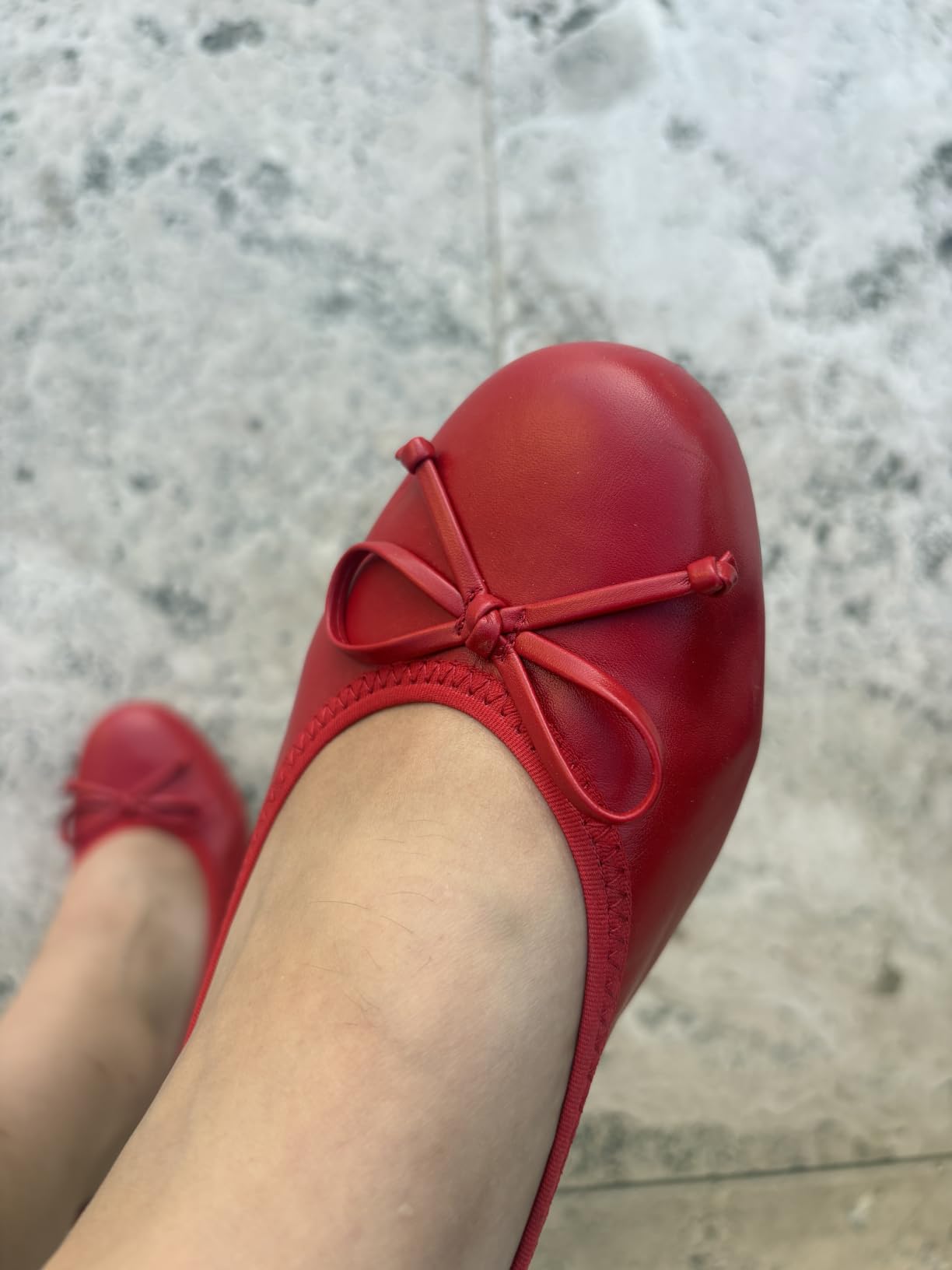DREAM PAIRS Women's Foldable Bowknot Ballet Flats customer photo 2