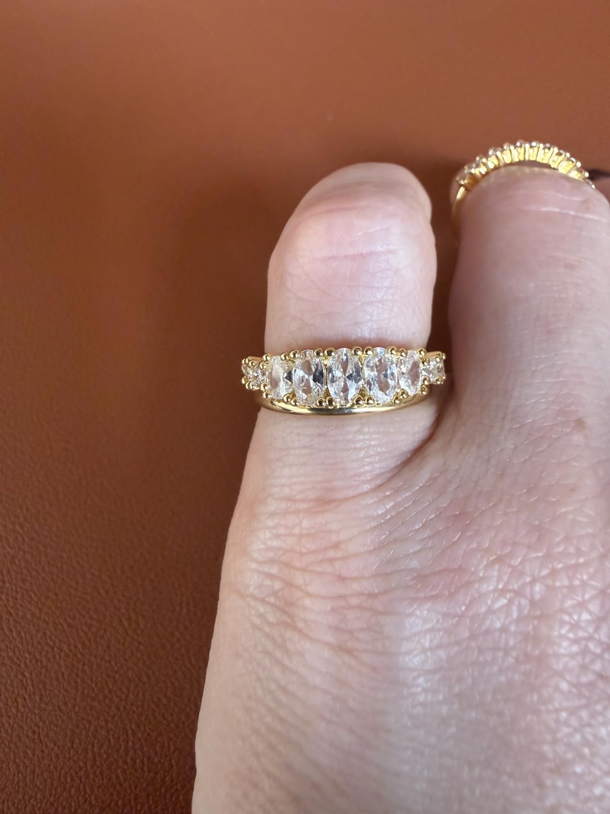 Tungary Gold Stackable Rings for Women Non Tarnish, Wedding Bands Set customer photo 2
