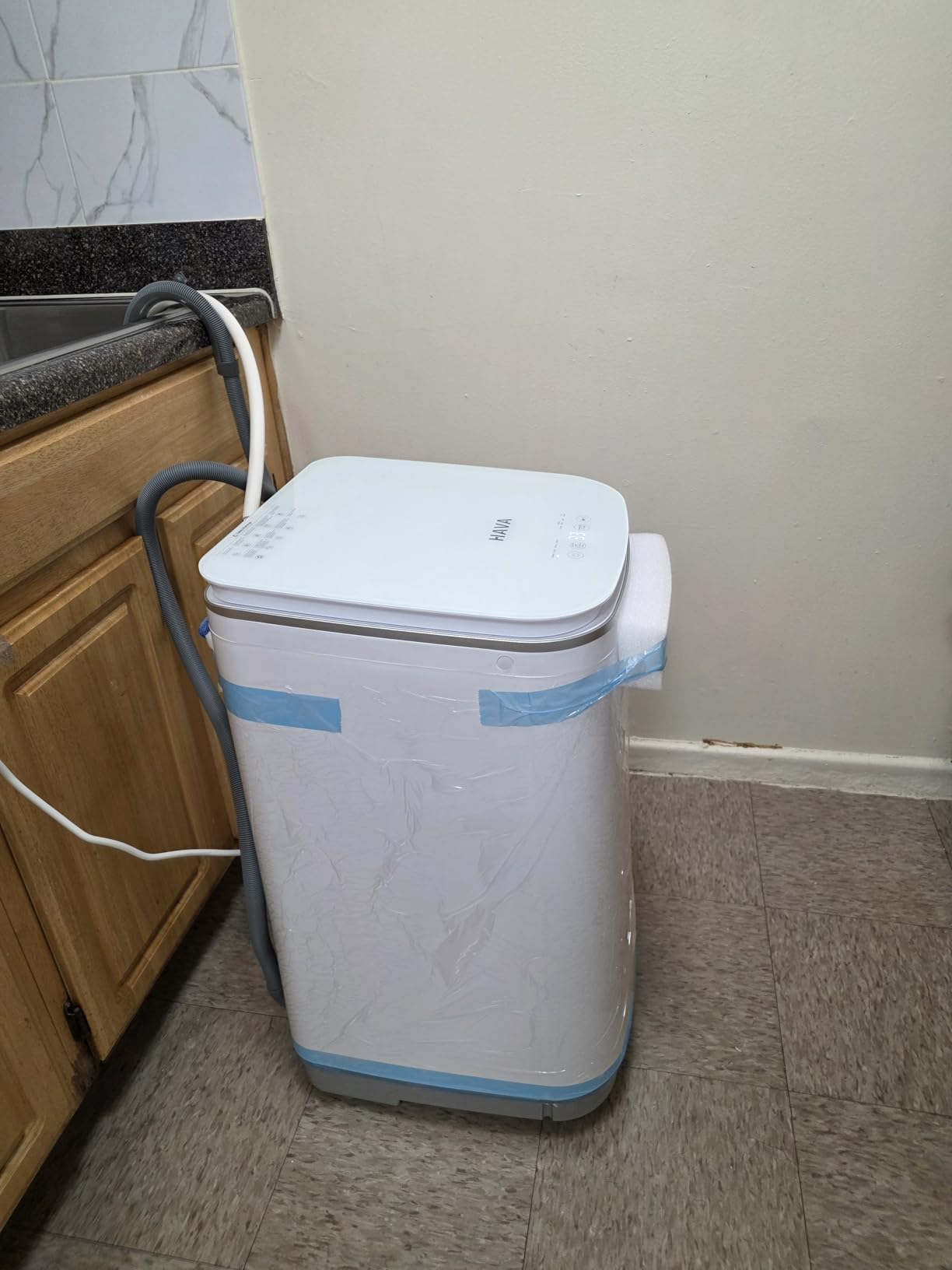 HAVA Portable Washing Machine 0.8 Cu. Ft. Capacity Mini Washer & Spin Dryer | 104F & 140F Hot Wash Options, Upward Drainage, 8 Automatic Wash Programs, Space Saving for Apartments, Dorms and RVs customer photo 1