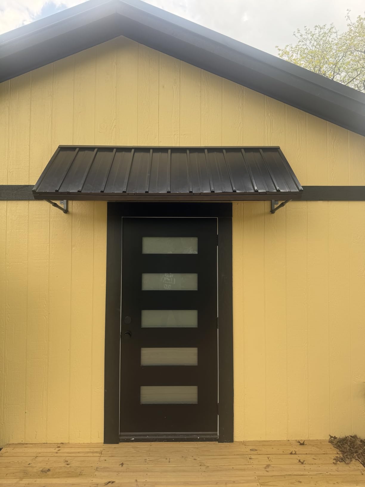 Kozyard Adjustable Door Window Awning - 4-Level Tilt, 55