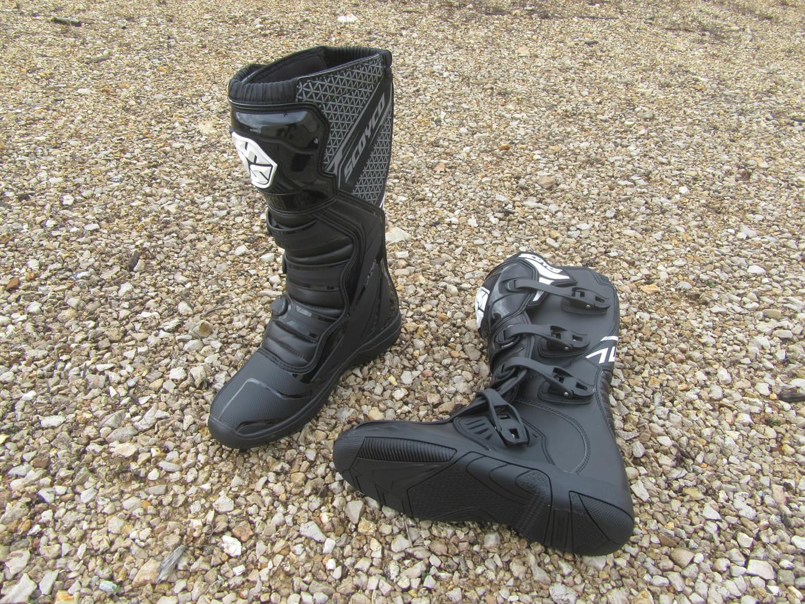 Scoyco Dirt Bike Boots for Men CE Level 1 Enduro Motocross Footwear | Shin Guard & Ankle TPU Protection Full Leather customer photo 2