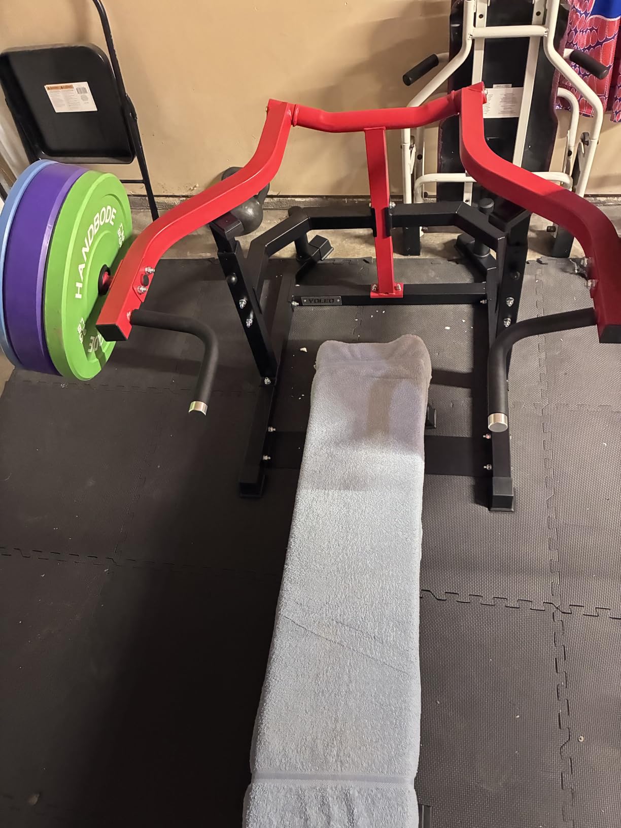 YOLEO Chest Press Machine 1100LBS Bench Press Machine | 1100 LBS Capacity, Home Gym, Independent Arms & Adjustable Flat Bench customer photo 1