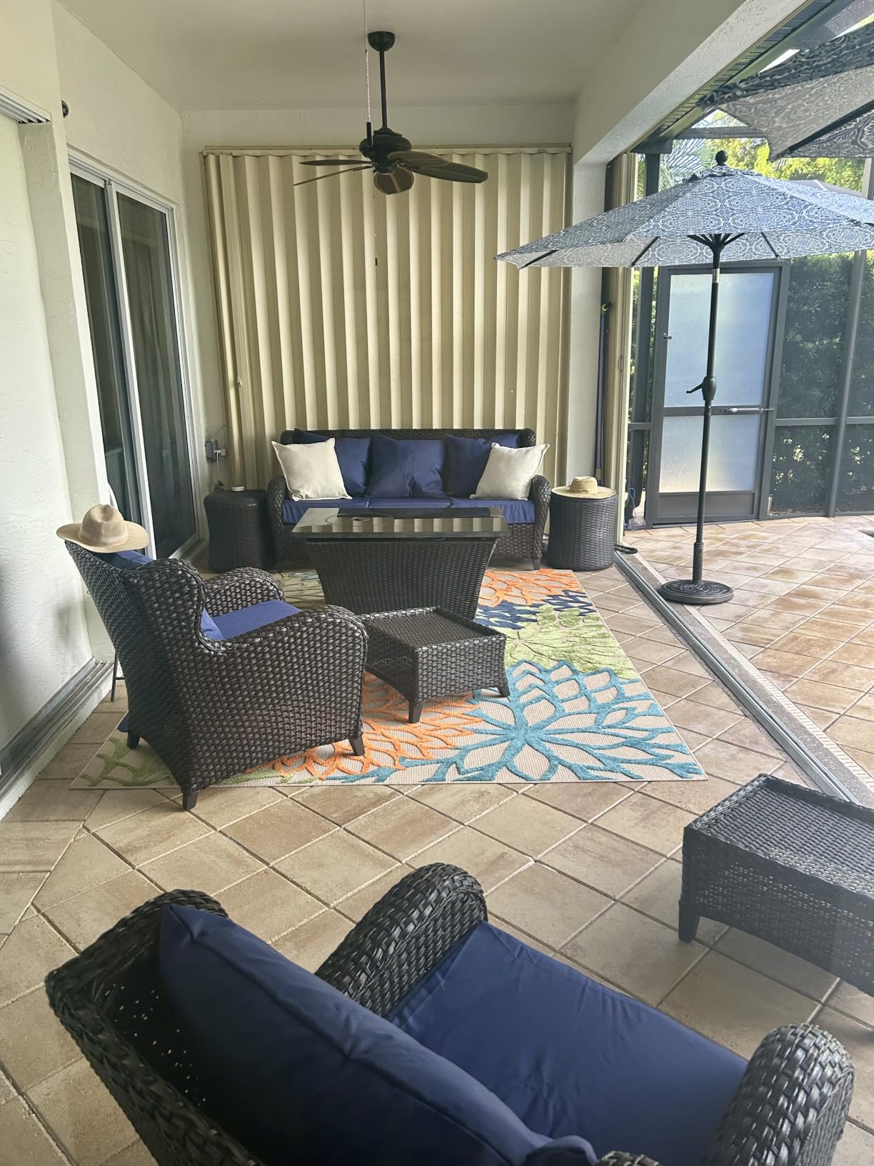 Outdoor Deep Seat Cushion Set, 24x24 Inch, Navy Blue, Set of 1 | Water-Resistant, Fade-Resistant, Removable Cover, For Patio Chair & Sofa & Furniture customer photo 2