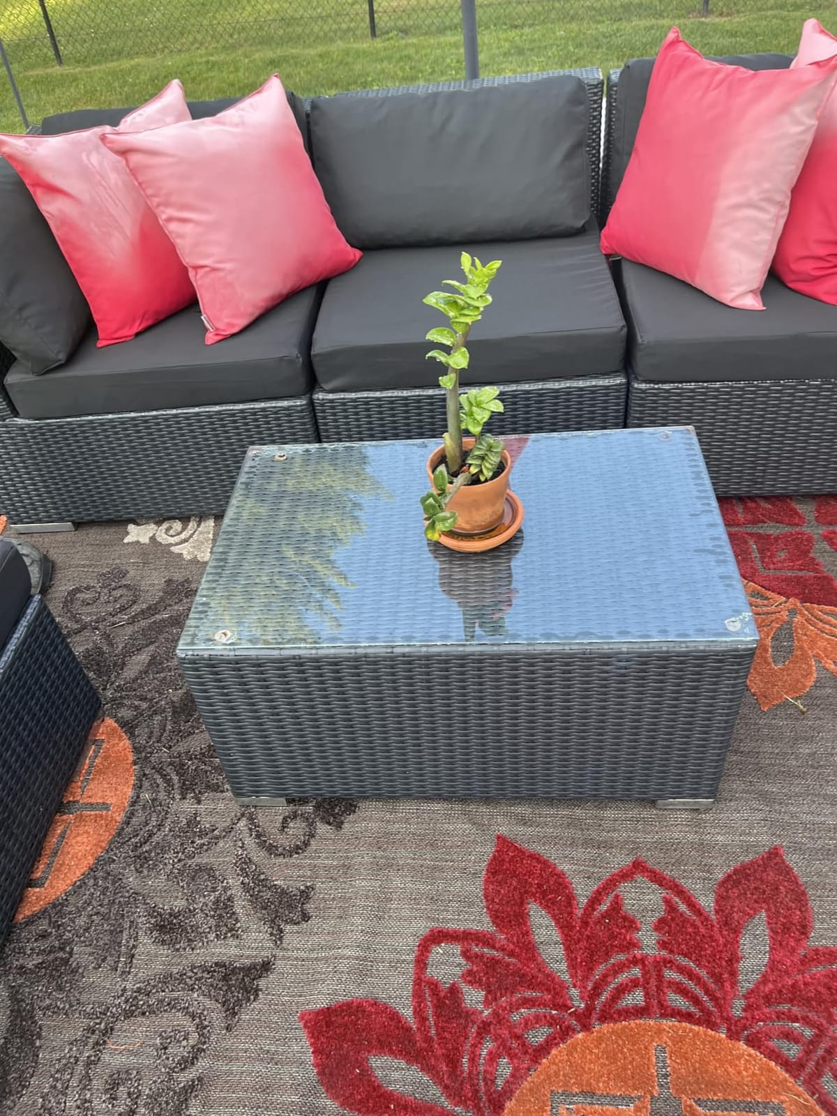 7-Piece Patio Furniture Cushions Set, Replacement Outdoor Cushions for 4-Seat Patio Sectional, Waterproof & Fade Resistant Deep Seat Cushion for Outdoor Sofa, Navy Blue customer photo 2