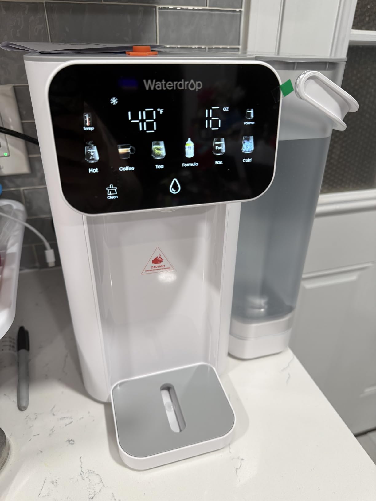 Waterdrop CT01 Countertop Water Filter System, Hot and Cold Water Dispenser | 6-Stage Filtration, 5 Temperature, Instant Hot and Cold Water, Touchscreen Control, No Plumbing Required customer photo 2