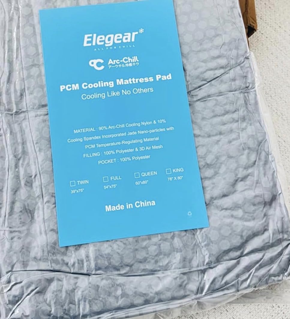 Elegear Cooling Mattress Pad King for Hot Sleepers with Arc-Chill 3.0 PCM Cooling Mattress Topper Stay Cool All Night, Breathable & Soft, Deep Pocket 18