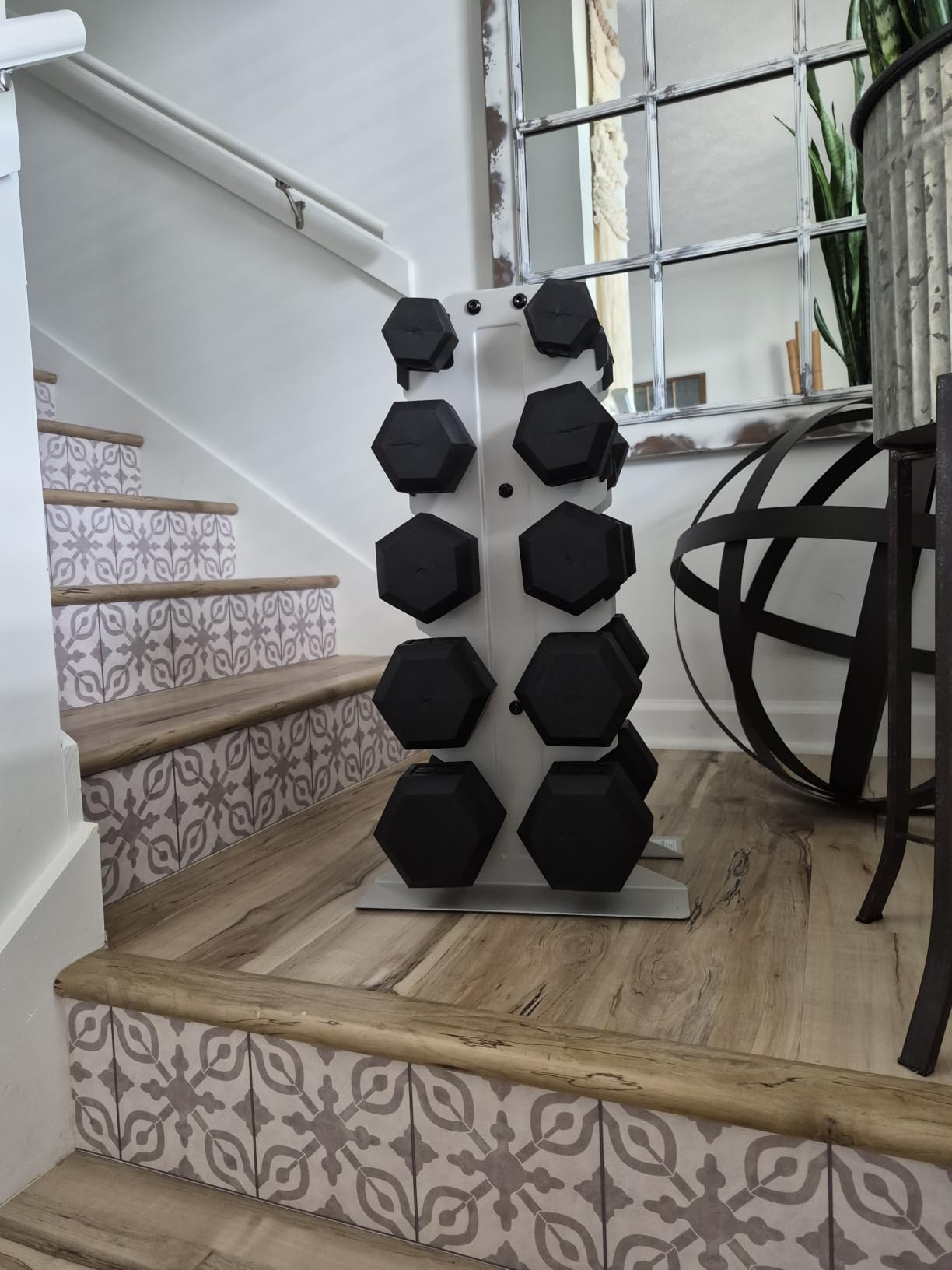 CAP Dumbbell Set with Rack, Rubber Coated Hex Free Weight Set | 100-300 lb Options, Vertical Space-Saving Storage for Home Gym Strength Training customer photo 2