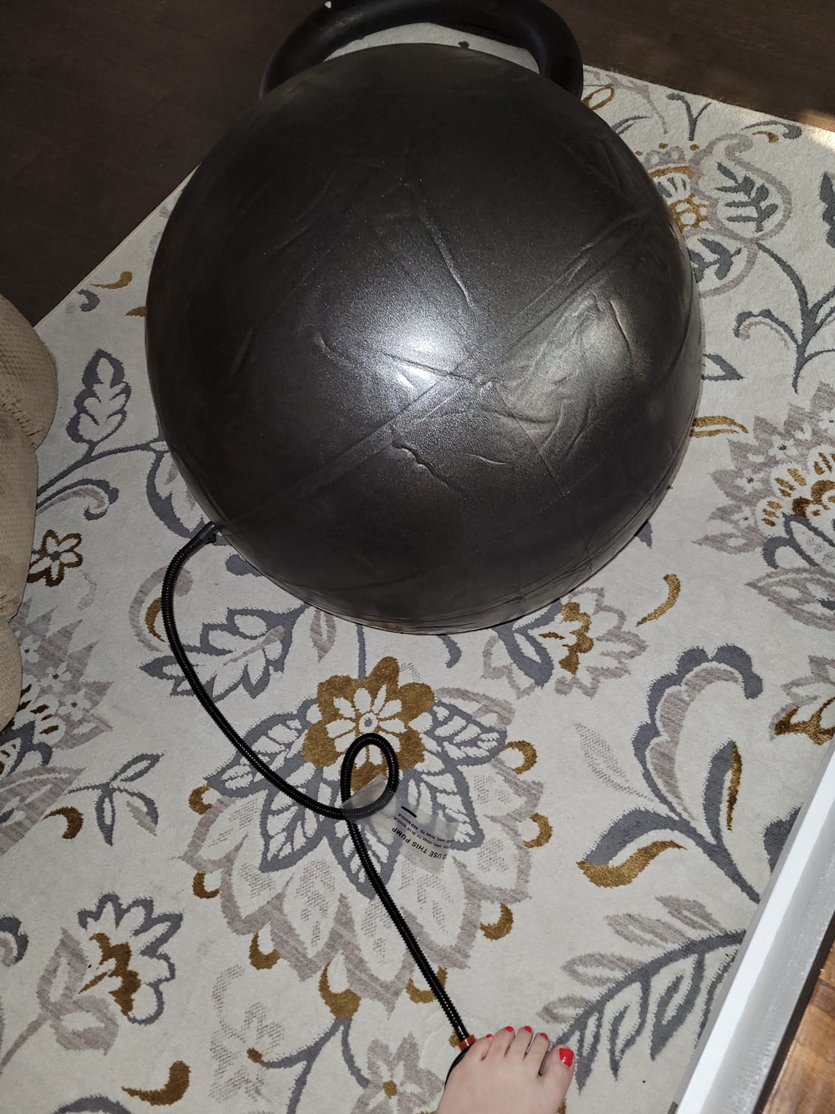 Yoga Ball Chair for Office Desk with Base - Ergonomic Balance & Stability Exercise Ball Seat for Adults - Active Sitting for Posture, Core & Back Pain Relief, Home Gym, Therapy, Pump customer photo 1