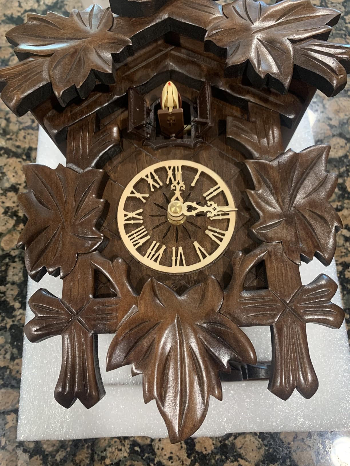 Handmade Wooden Cuckoo Clock, Quartz Wall Clock, Gift for Family customer photo 1