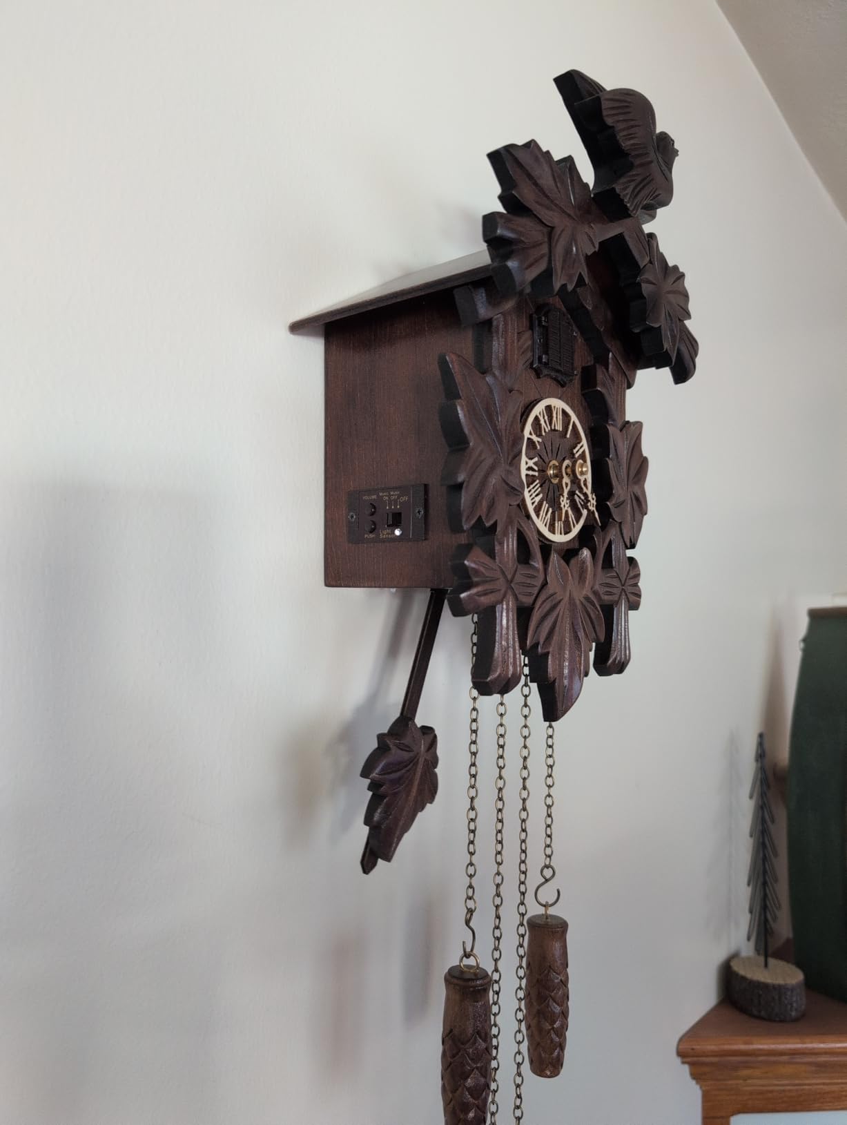 Handmade Wooden Cuckoo Clock, Quartz Wall Clock, Gift for Family customer photo 2
