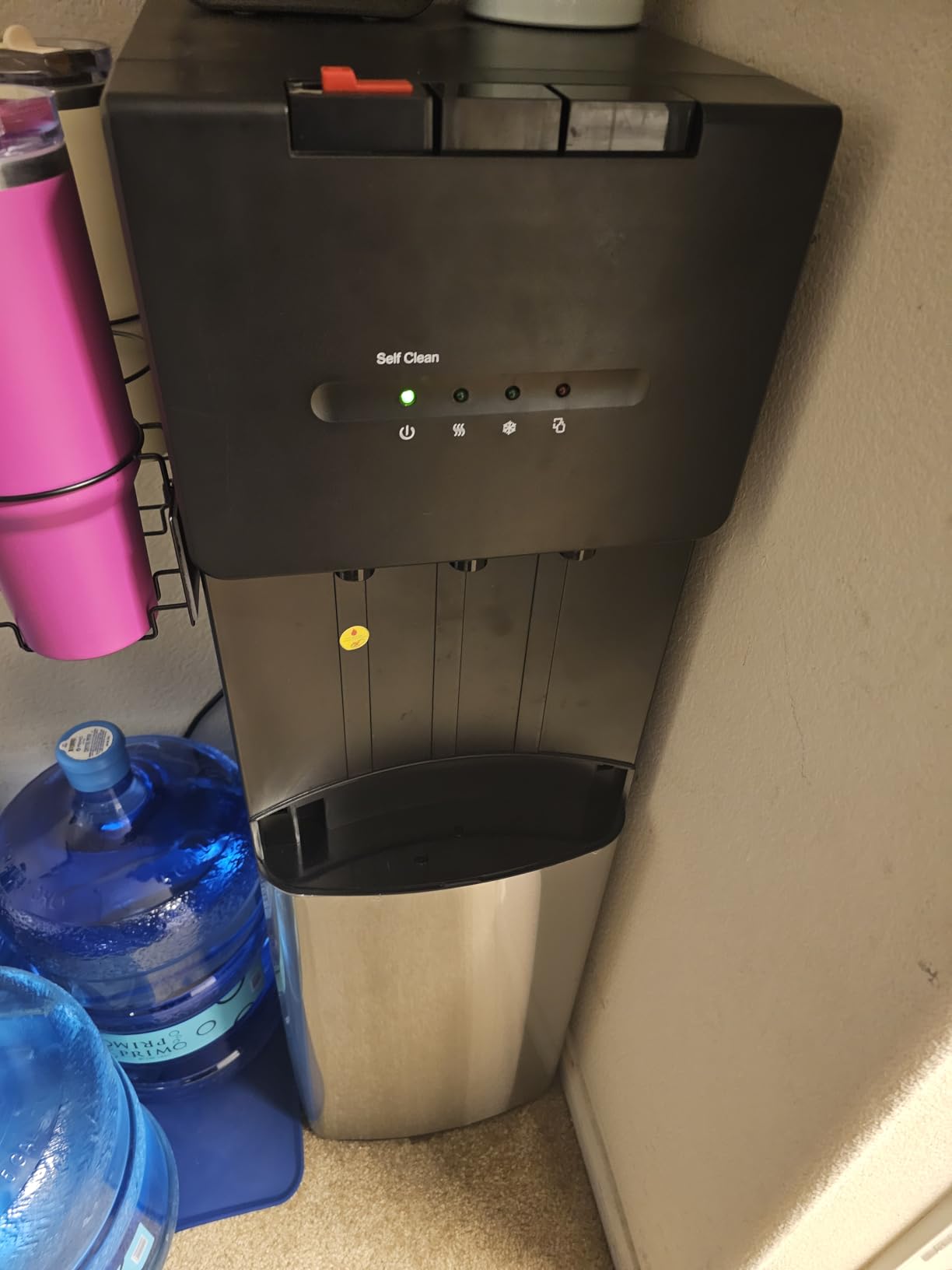 Euhomy Bottleless Water Cooler Water Dispenser, 3 Temperature Settings Hot Cold & Room Water, NSF Certified Dual Filters, Self Cleaning Water Dispenser, Child Safety Lock, LED Indicator, Black customer photo 2