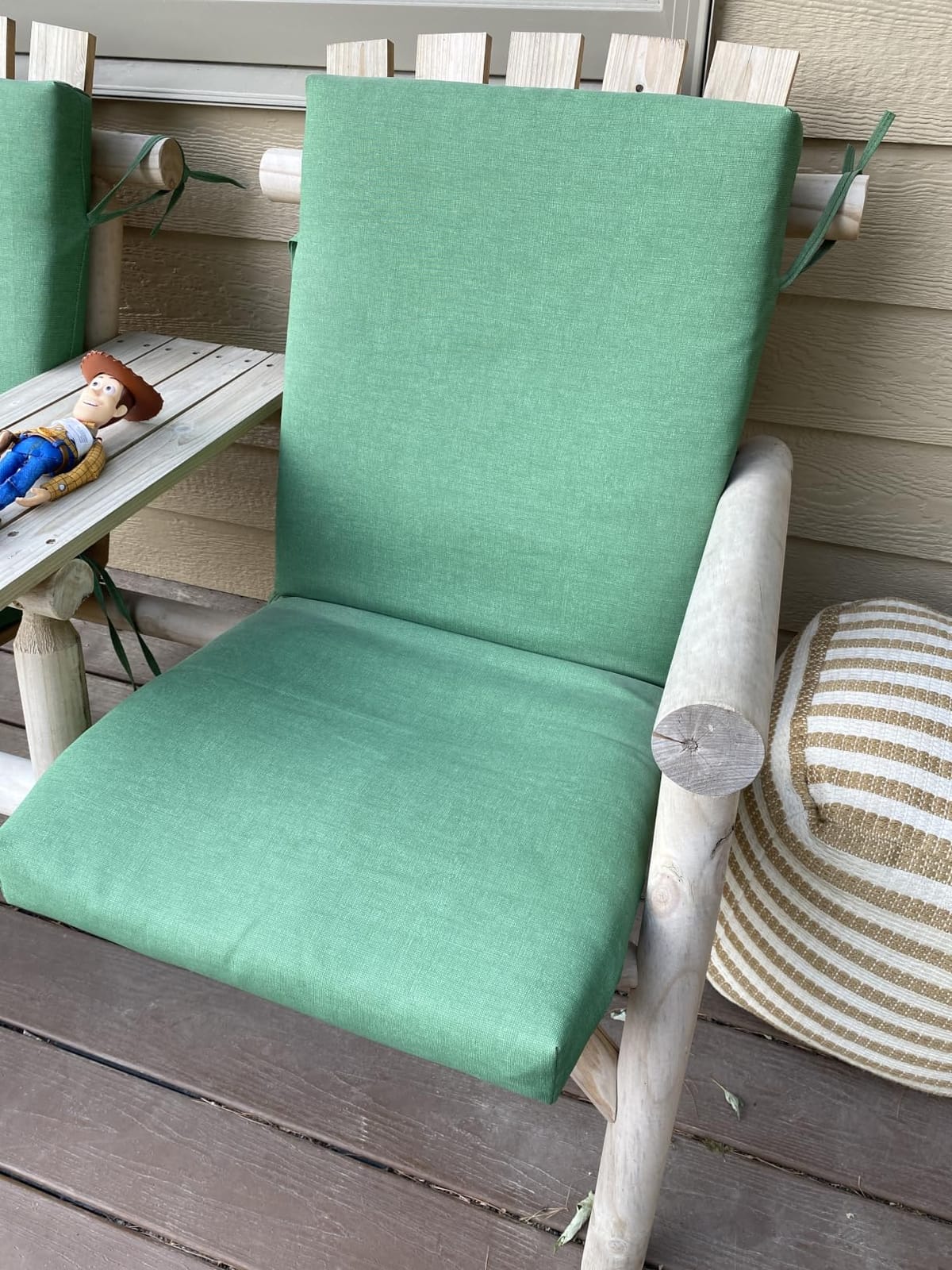 Arden Outdoor Dining Chair Cushion, 4-Pack, 20x44, Onyx Cebu | Rain-Proof Seat Pad, Fade-Resistant, Mold and Mildew Resistant customer photo 1