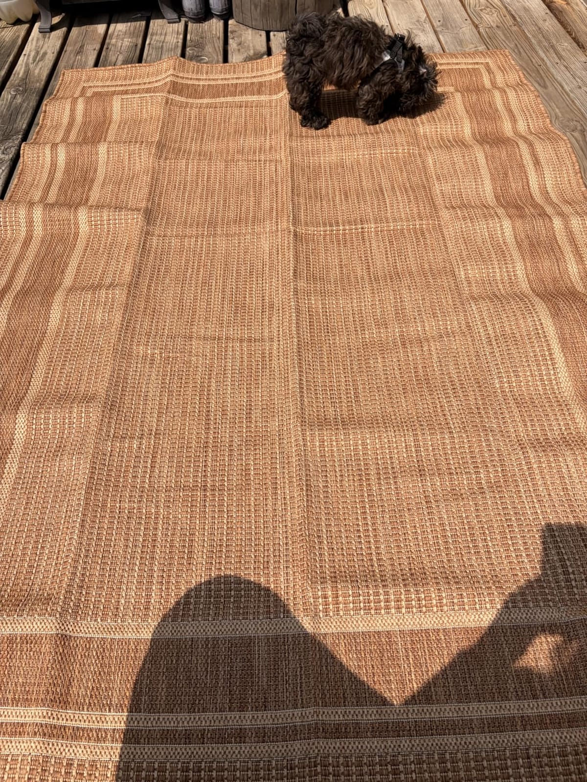 MontVoo-Outdoor Rug-Patio Rug 8x10 ft Polypropylene Indoor Outdoor Rugs Outdoor Carpet for Patio Deck Balcony Porch, Textured Weave, Durable for High Traffic, Fade-Resistant, Modern Silver Grey customer photo 2