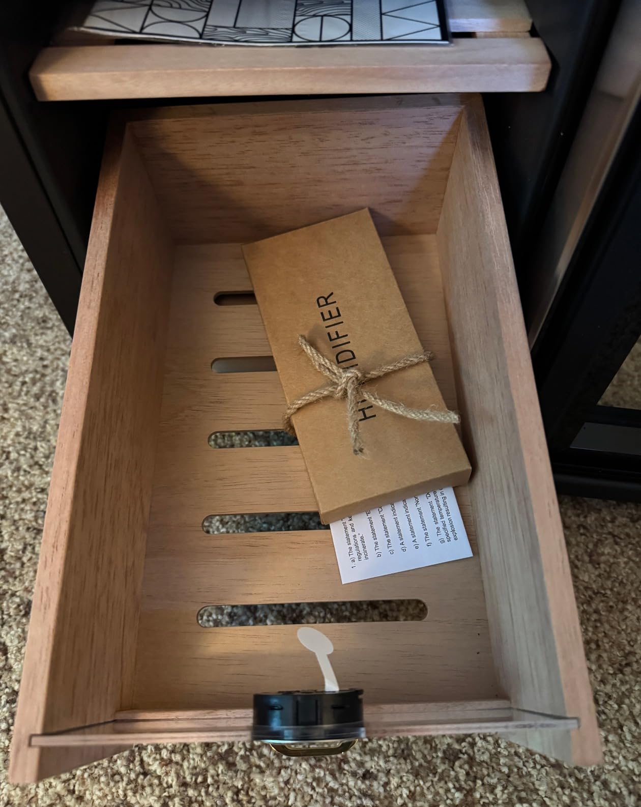 Woodronic Electric Cigar Humidor for 400 Cigars, 70L Humidor Cabinet with Temperature & Humidity Control, Spanish Cedar Lined Shelves & Drawers, LED Light, Accessory Drawer, Lock & Key customer photo 1