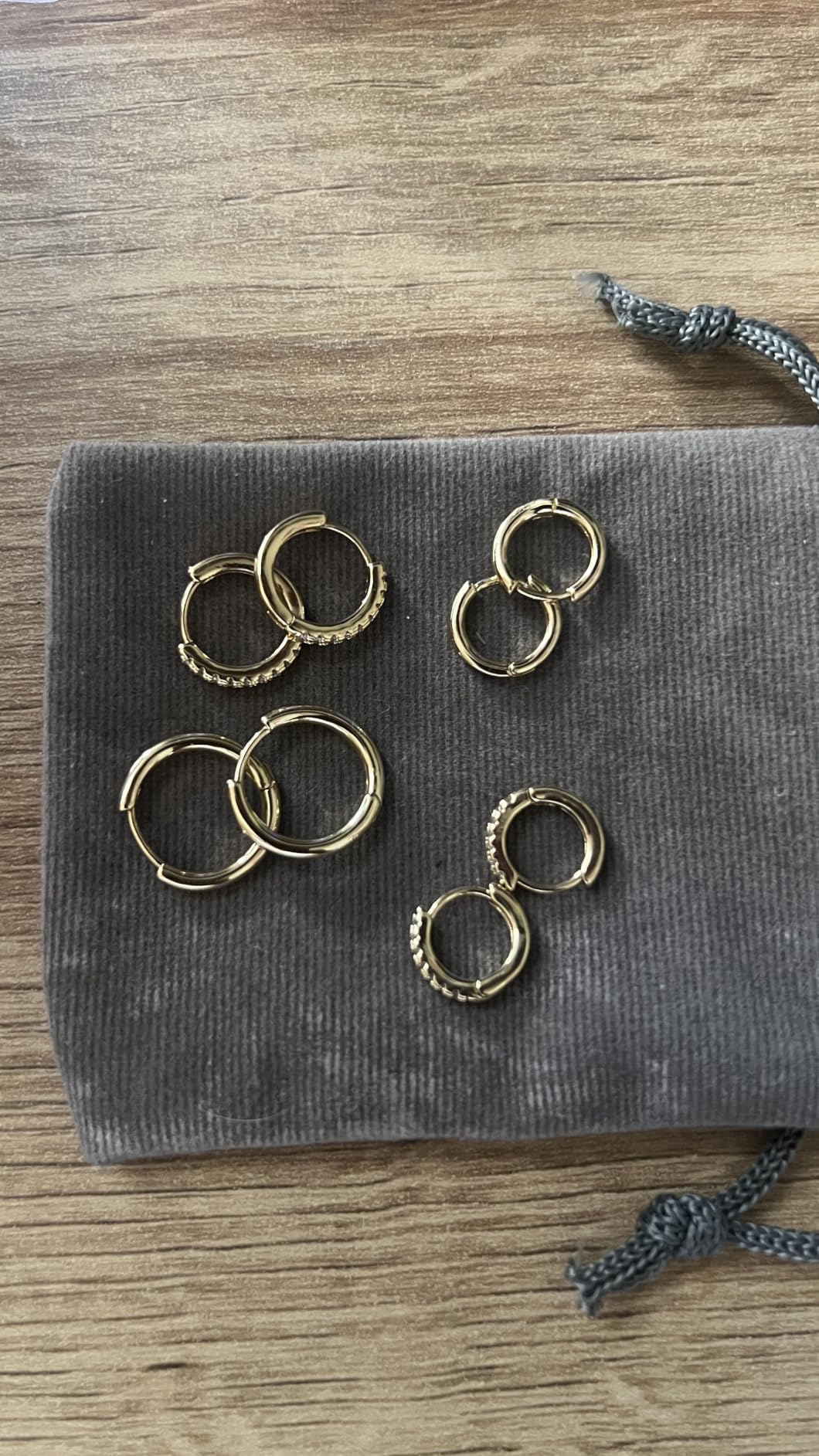 4 Pair Small Gold Hoop Earrings for Women Sensitive Ears - Hypoallergenic 14k Real Gold Plated Hoops Zirconia Cartilage Huggie Earrings Set Helix Piercing Earring Gold Jewelry for Women Gift customer photo 1