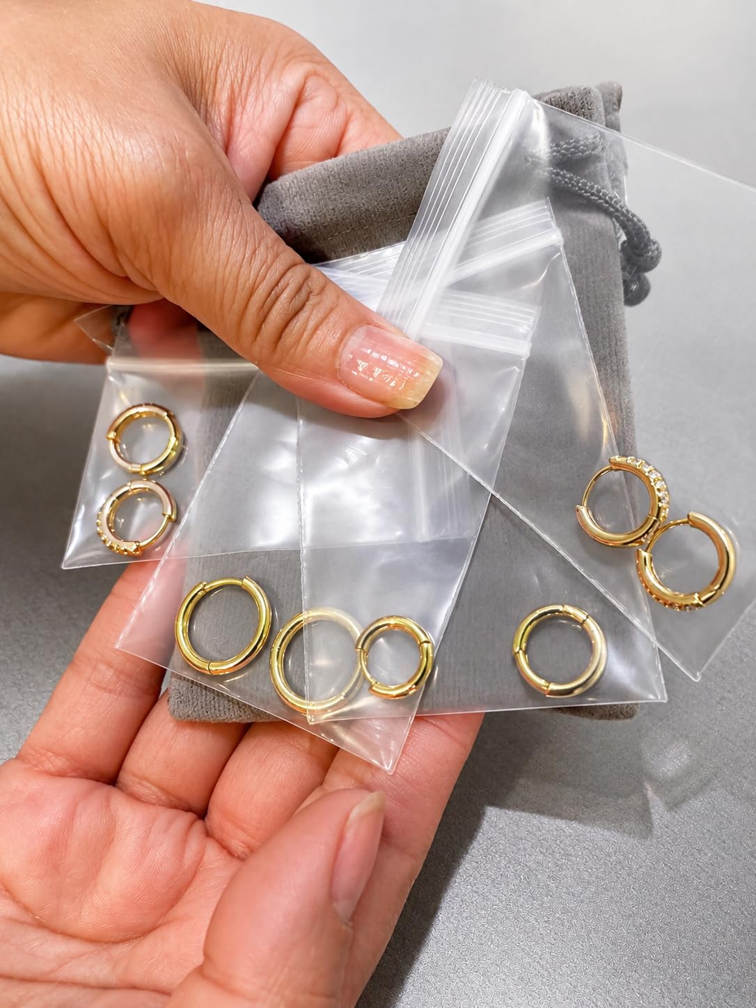 4 Pair Small Gold Hoop Earrings for Women Sensitive Ears - Hypoallergenic 14k Real Gold Plated Hoops Zirconia Cartilage Huggie Earrings Set Helix Piercing Earring Gold Jewelry for Women Gift customer photo 2