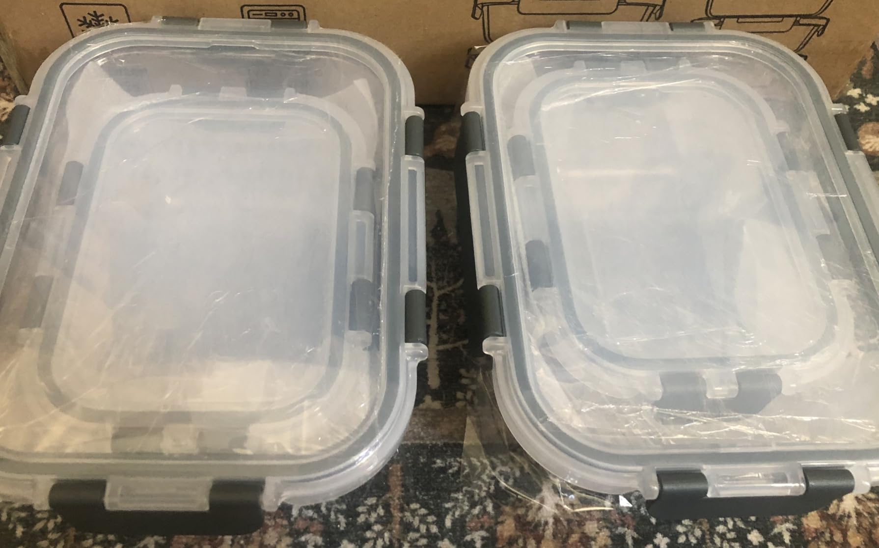 Dealusy 10 Sets 36 oz & 12 oz Glass Food Storage Containers with lids, Gray | 20-Piece Airtight Leak-proof Glass Meal Prep Containers with Lids, Microwave Oven Freezer Dishwasher Safe customer photo 1