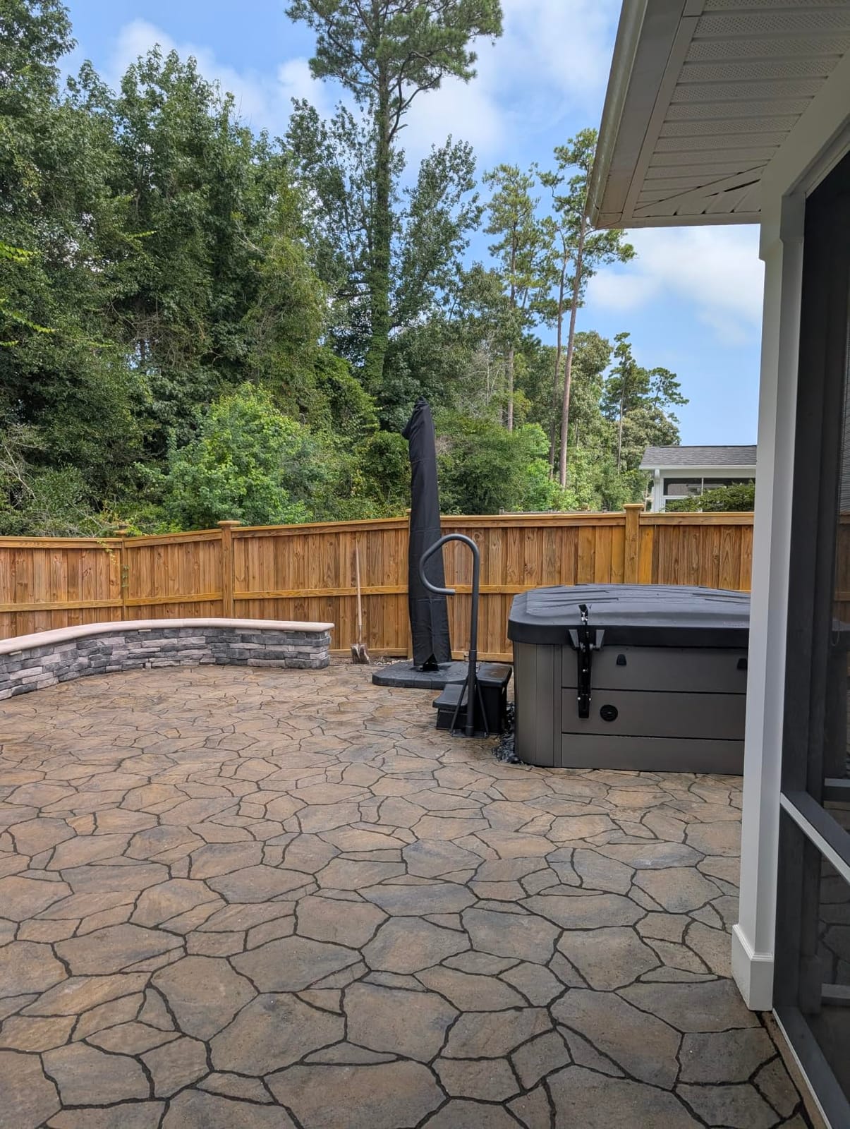 10x13 FT Cantilever Offset Patio Umbrella with Lights, 2-Tier Canopy, Beige customer photo 2