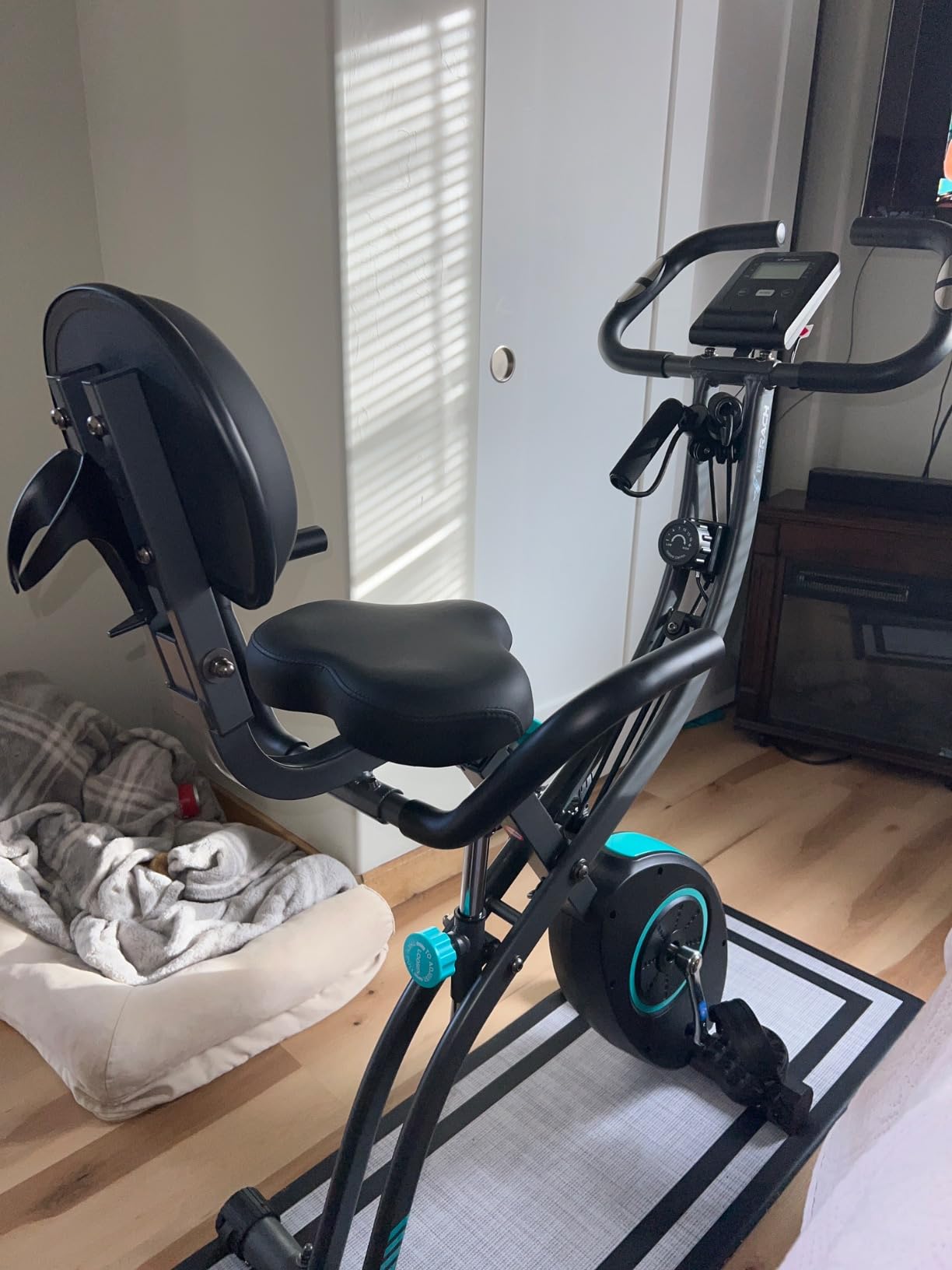 MERACH Exercise Bike with Screen, 21.5