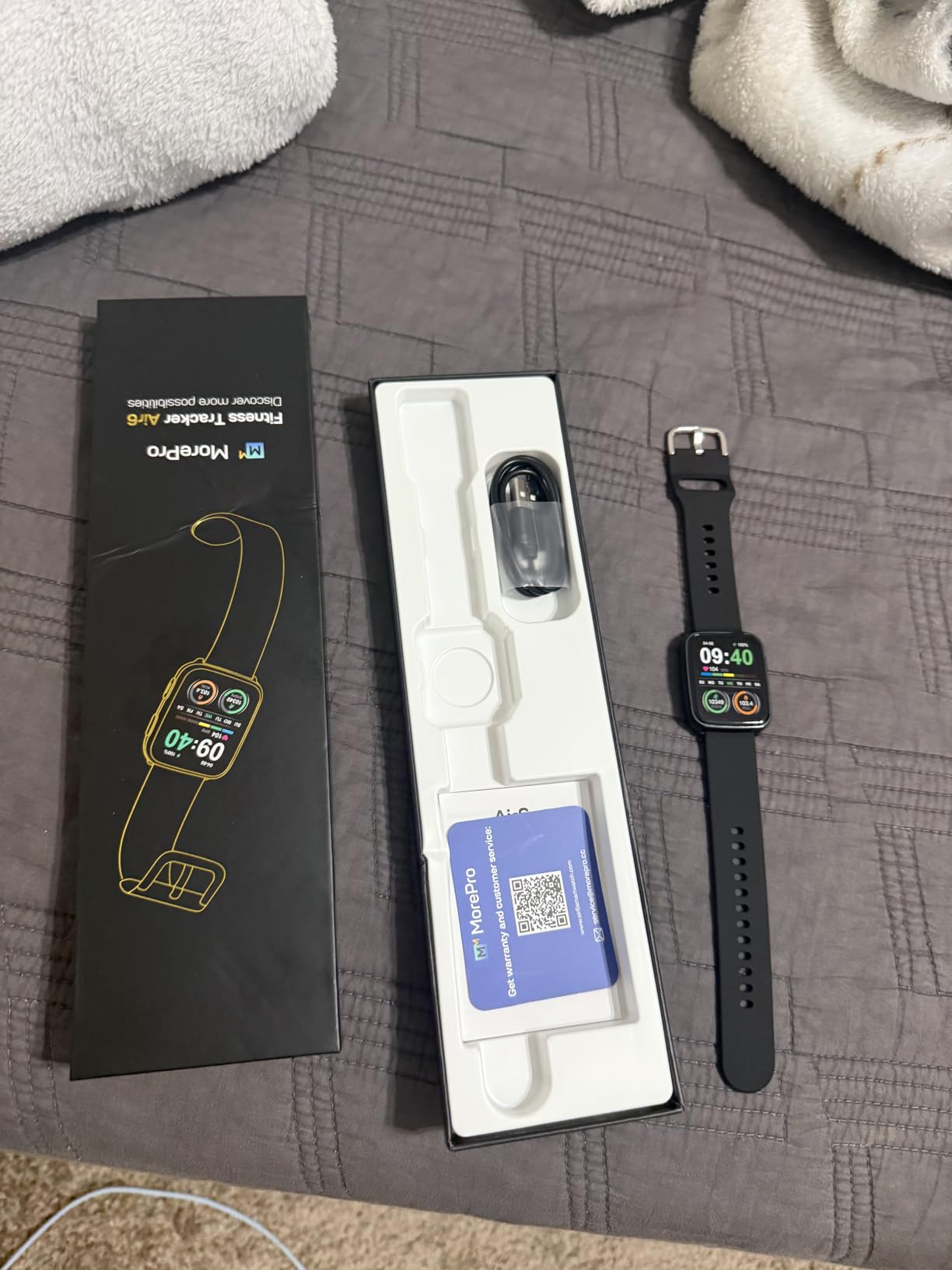 MorePro Fitness Tracker with 24/7 Heart Rate & Blood Pressure Monitor, Blood Oxygen & Sleep Tracker, IP68 Waterproof Activity Tracker customer photo 1