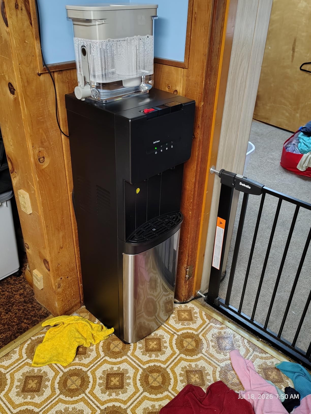 Euhomy Bottom Loading Water Dispenser, 3 Temperatures, 3 or 5 Gal Bottles | Water cooler with built-in ramp, 16.9 fl oz in 13-18 sec, 41 dB operation, child lock, LED alerts and removable drip tray customer photo 2