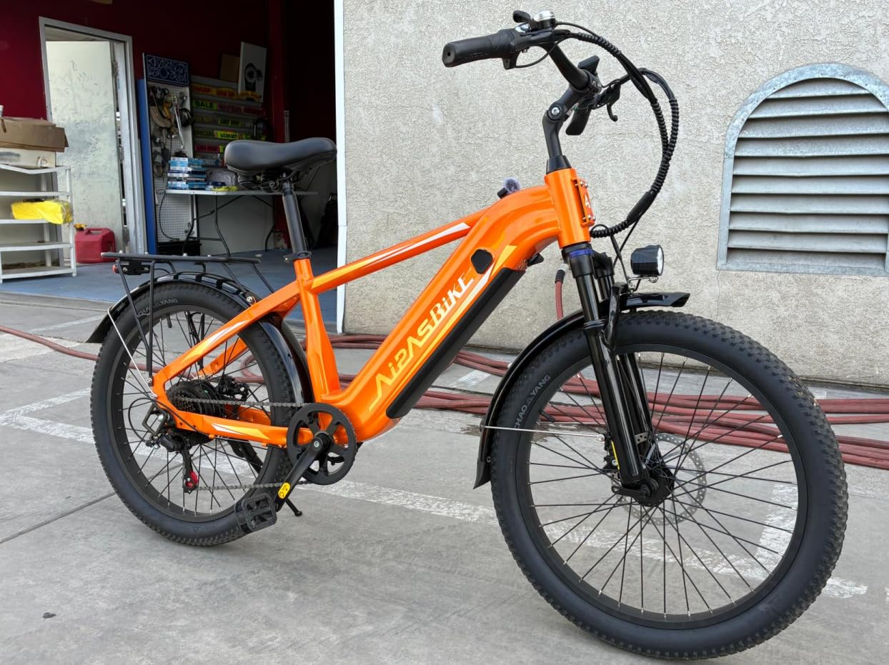 Aipas C2 Max Electric Bike for Adults, 1100W Peak, 85-Mile Range Ebike, 48V 18Ah Removable Battery, 24'' All-Terrain Tires, Adjustable Handlebar & Front Suspension, 500 lbs Heavy-Duty Capacity customer photo 1